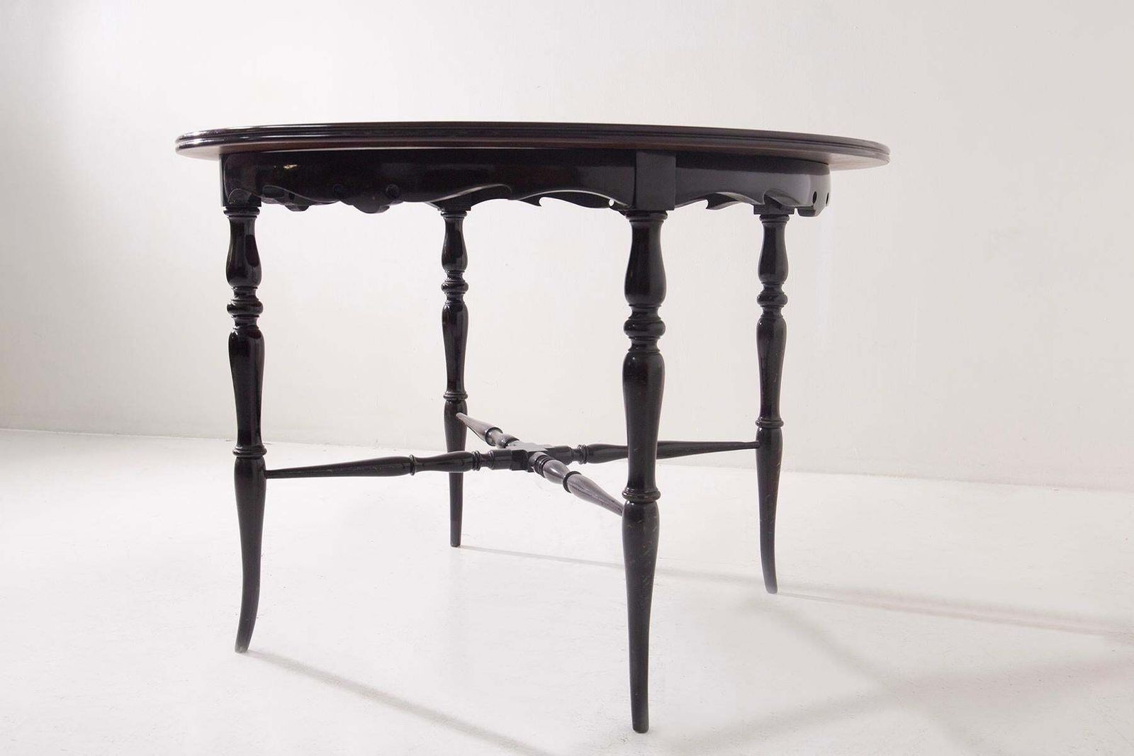 photo for sale Elegant Italian Chiavarino Table With Inlaid Wood Or Grand Foyer