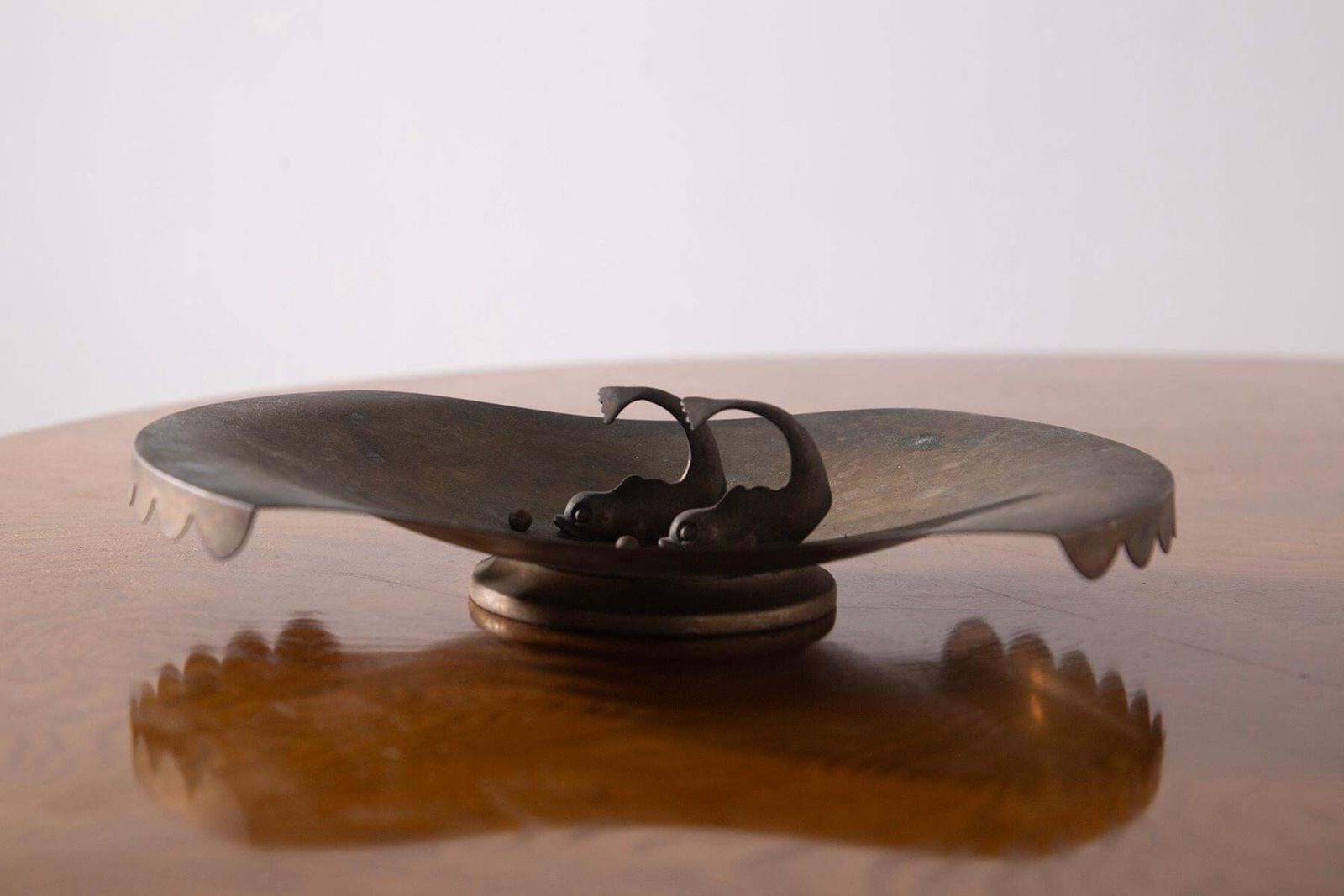 Italian Art Deco Brass Table Centerpiece photo vintage