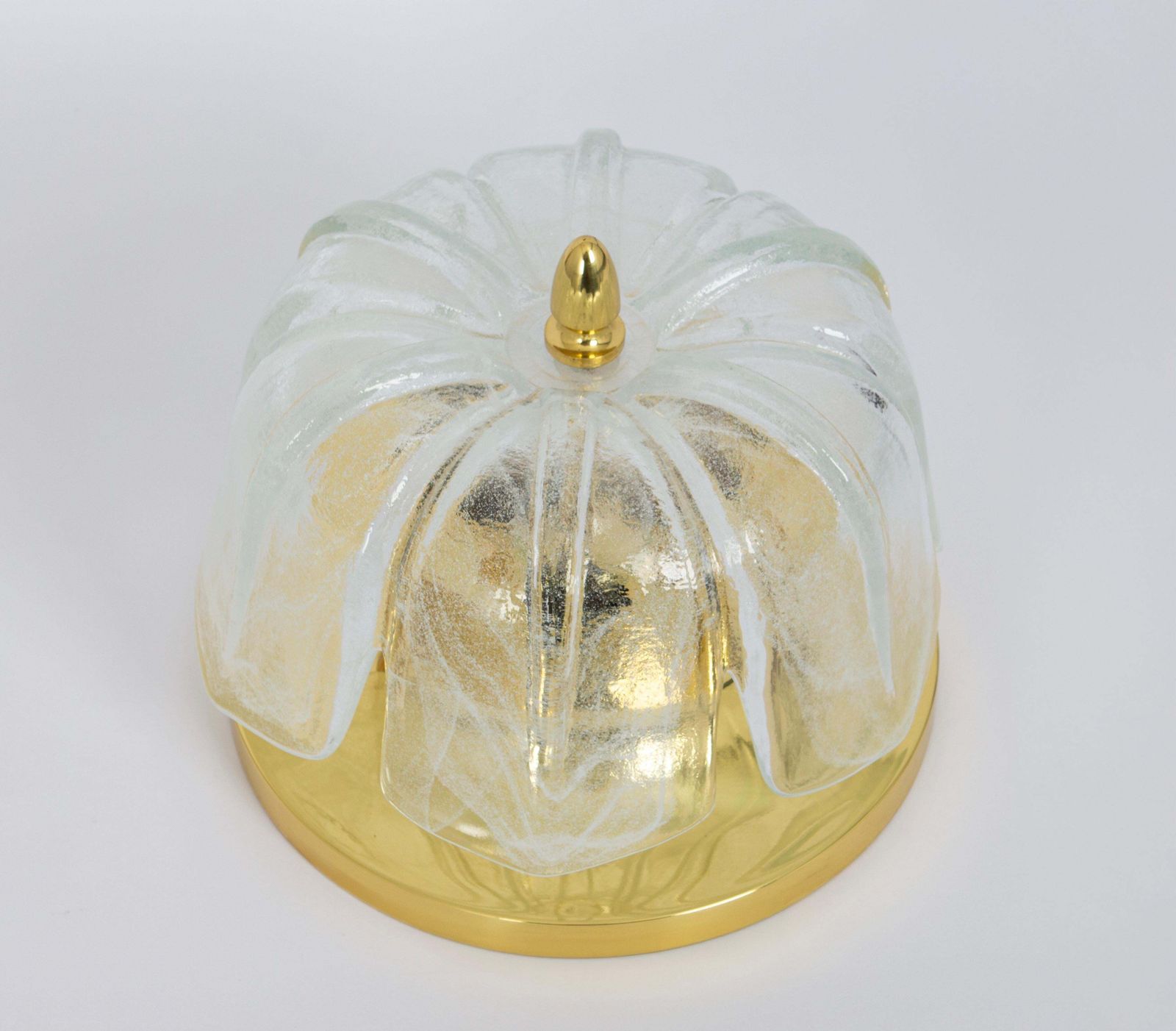 Large Round Murano Glass Flush Mount By Limburg, Germany, 1970s photo furniture