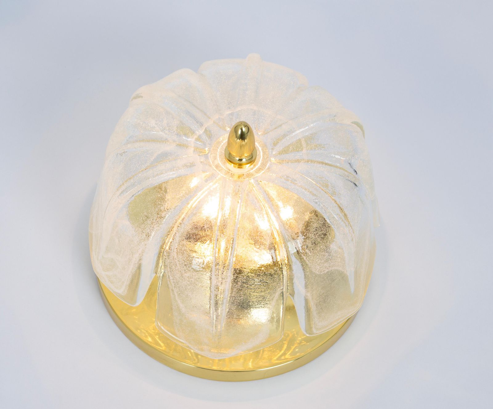 Large Round Murano Glass Flush Mount By Limburg, Germany, 1970s photo Lighting