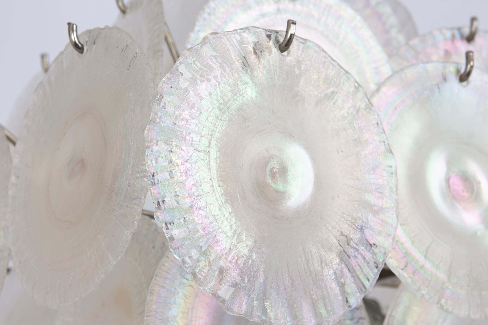 Vistosi Disc Murano Glass Disc Chandelier By Mazzega , Italy, 1960s photo 1993.0