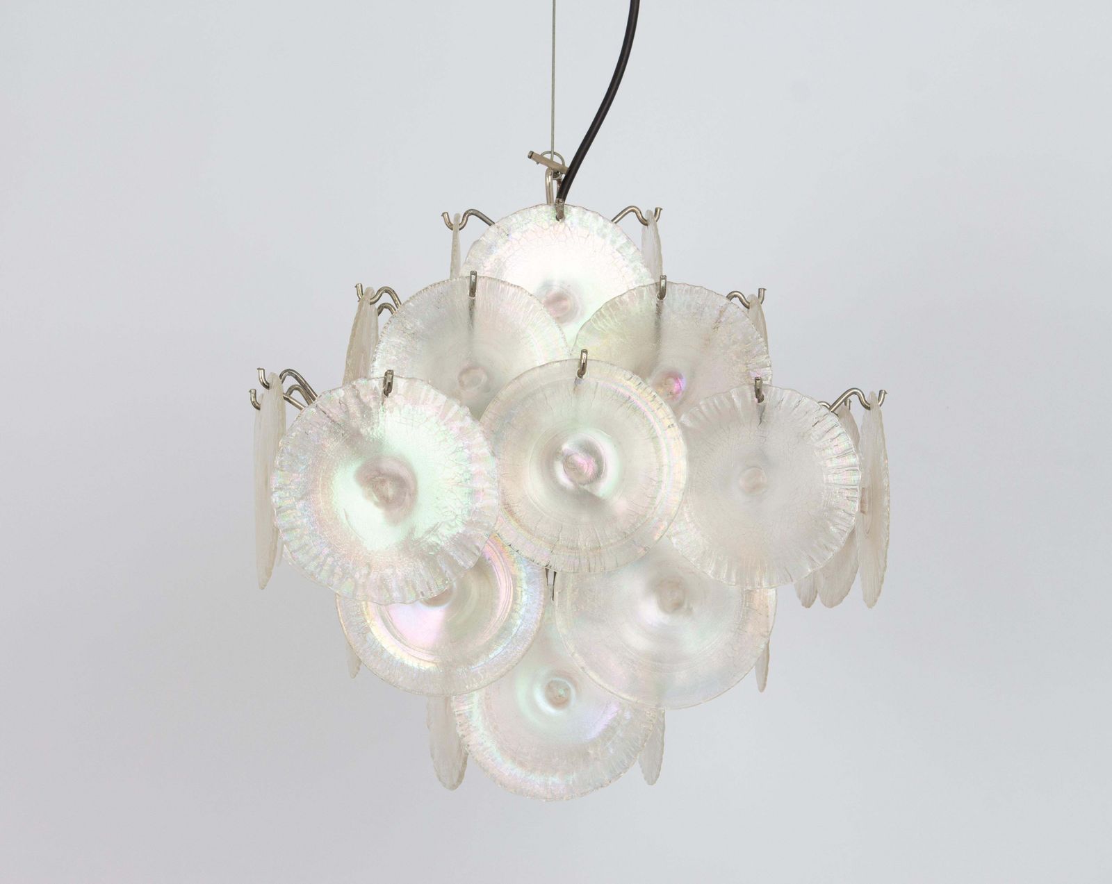 Vistosi Disc Murano Glass Disc Chandelier By Mazzega , Italy, 1960s photo buy