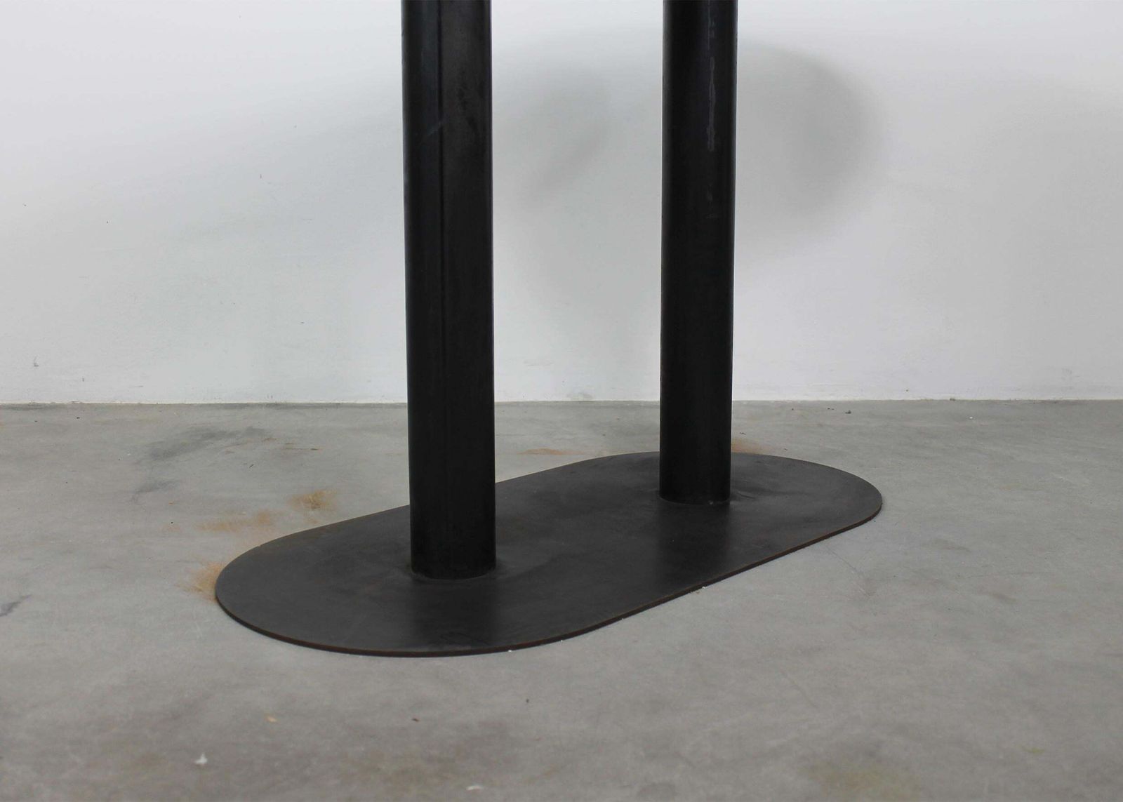 Gabetti & Isola Console Table In Black Lacquered Metal And Granite By Arbo 1970s photo buy