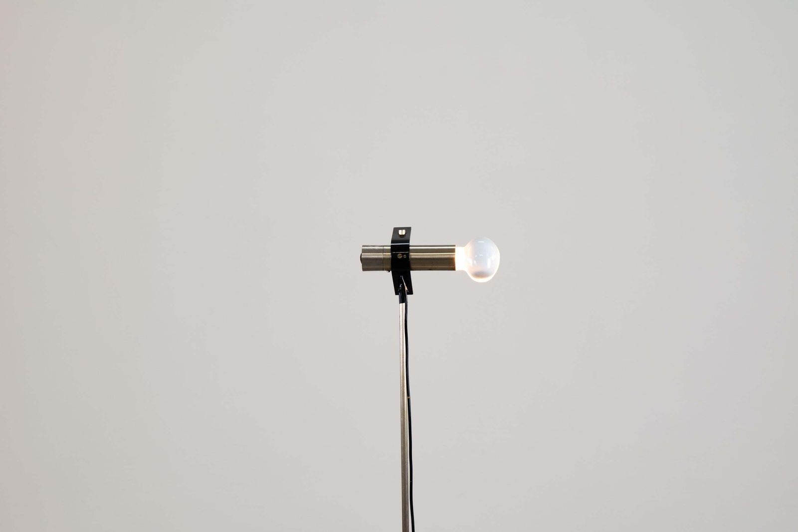 Angelo Ostuni And Renato Forti 399 Floor Lamp In Metal By Oluce 1960s photo for sale