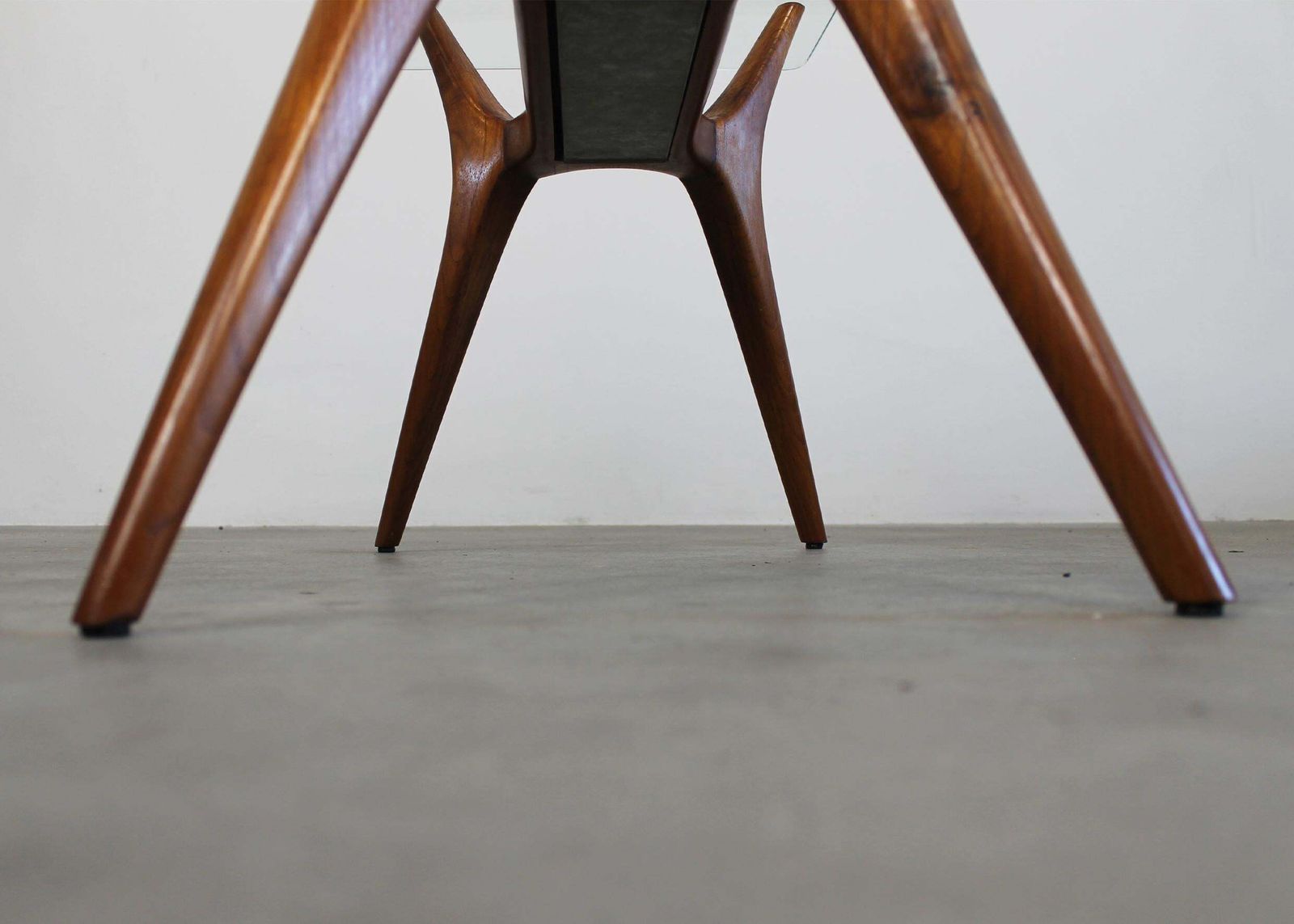 photo furniture Gio Ponti Occasional Table In Wood And Glass By Figli Di Amedeo Cassina 1950s