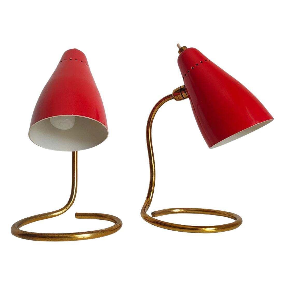 Giuseppe Ostuni Set Of Two Table Lamps 214 Vipere By Oluce 1950s Italy