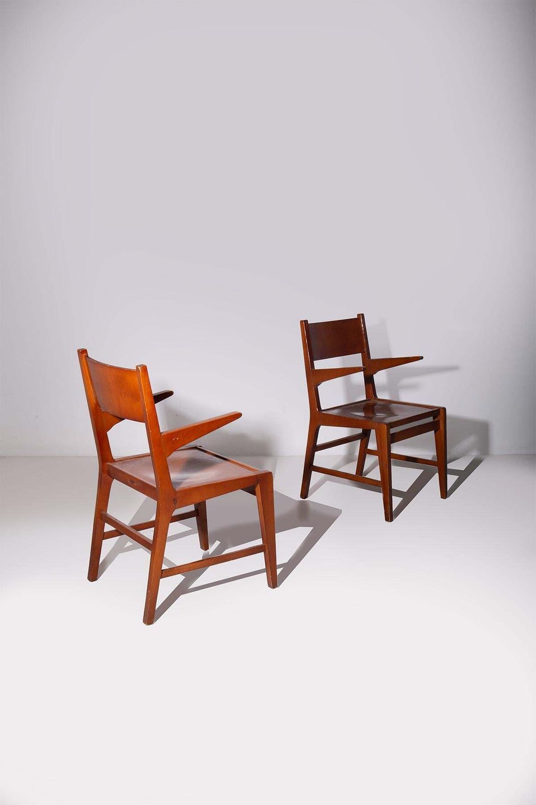 photo for sale Pair Of Wooden Chairs With Armrests