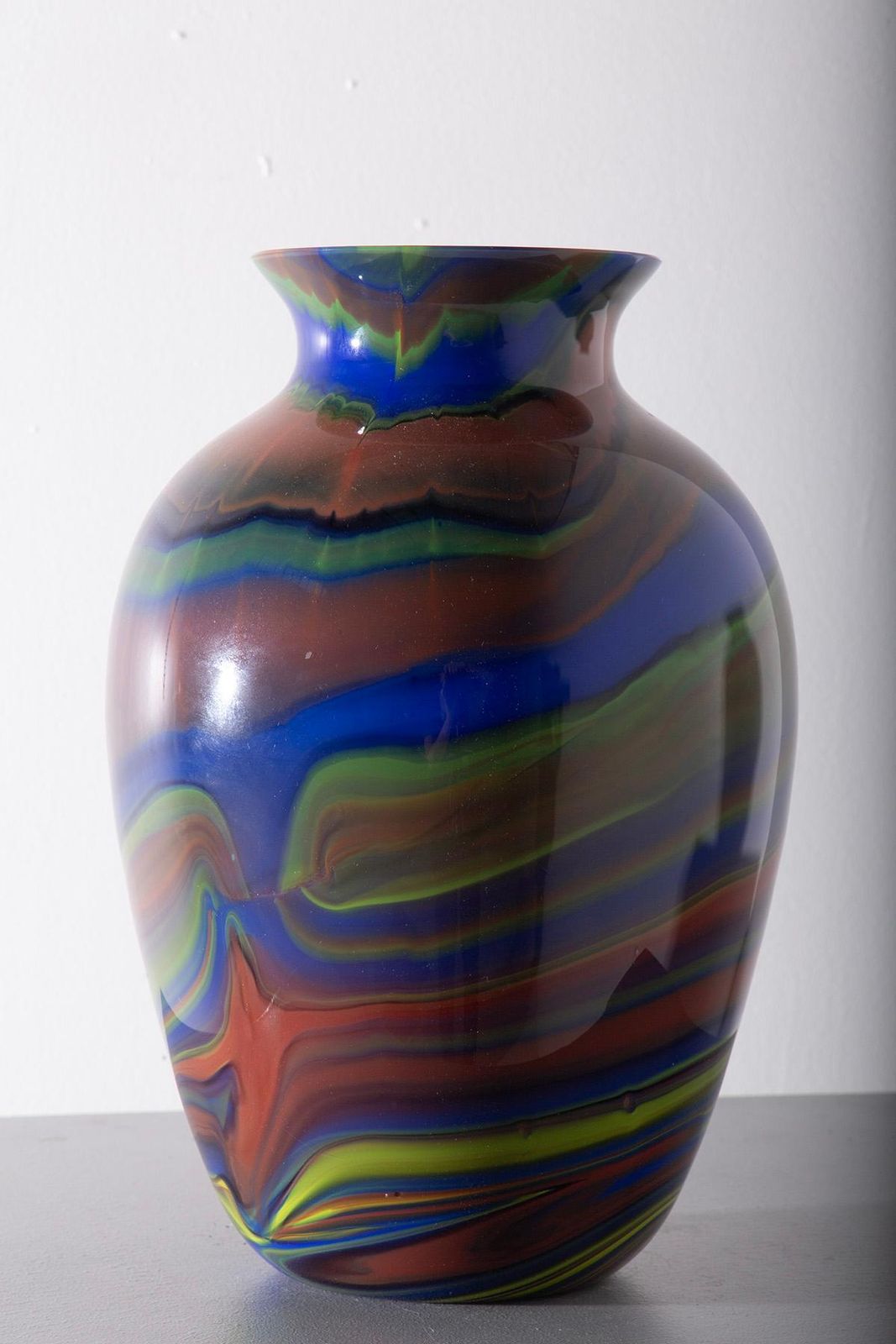 Postmodern Murano Glass Vase By Ottavio Missoni, Italy photo vinterior