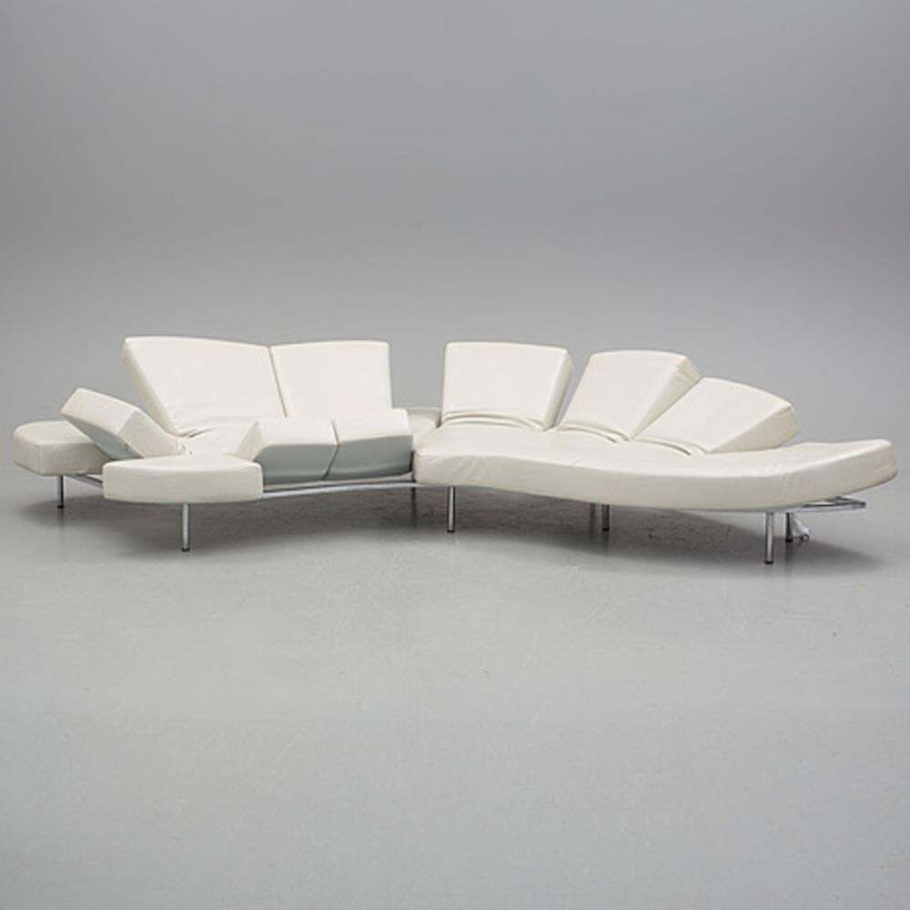Francesco Binfaré Flap Sofa Or Daybed In White Leather By Edra 2000s Italy photo for sale