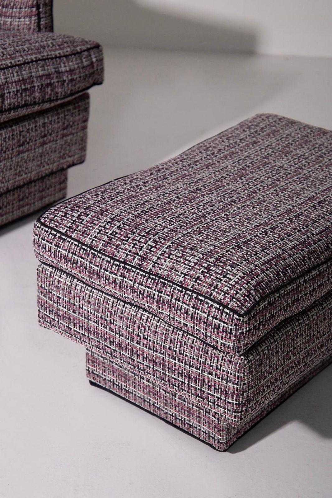 photo furniture Hollywood Regency Style Armchair And Ottoman Set