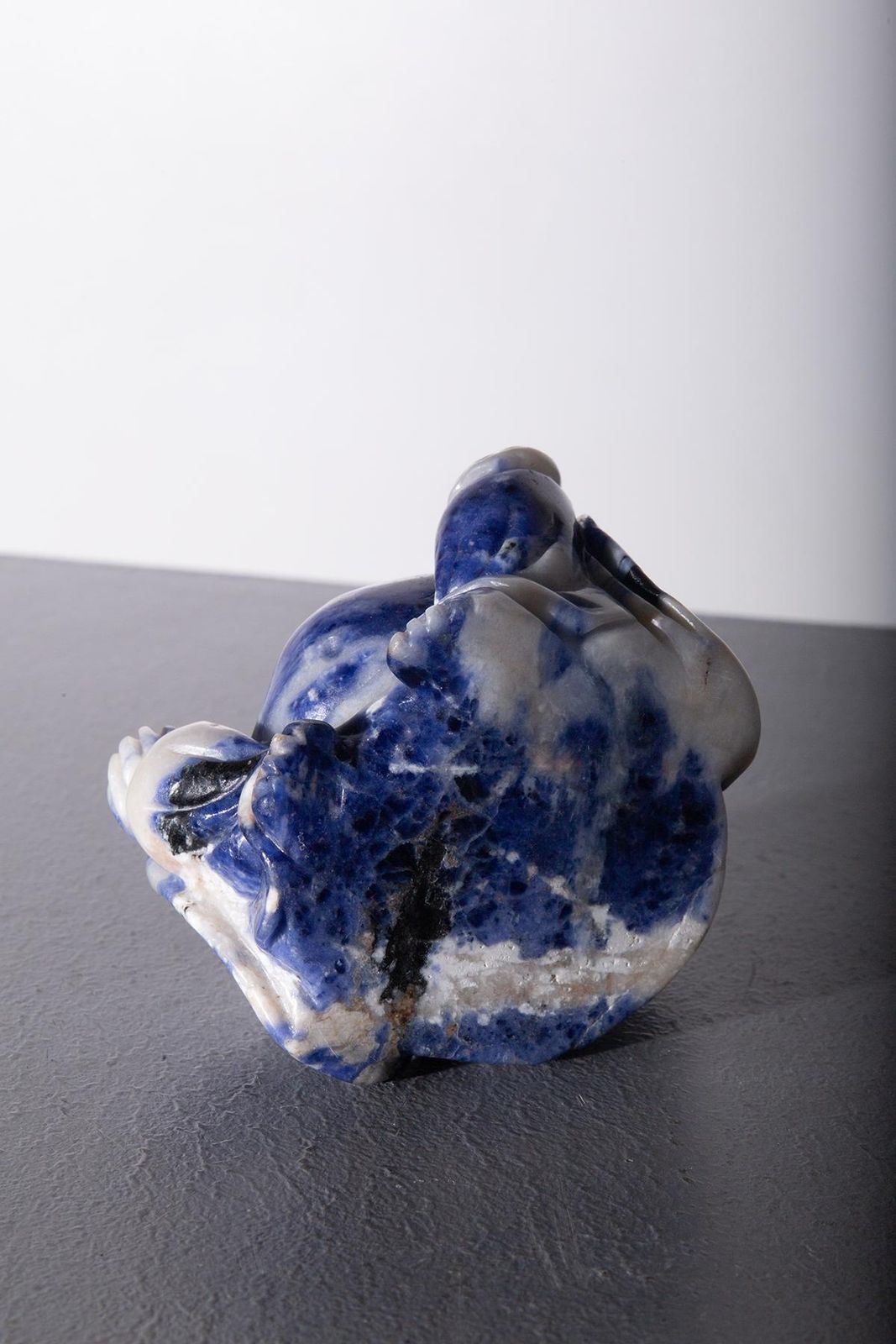 Budai Buddha Striped Blue Jada photo 850.0