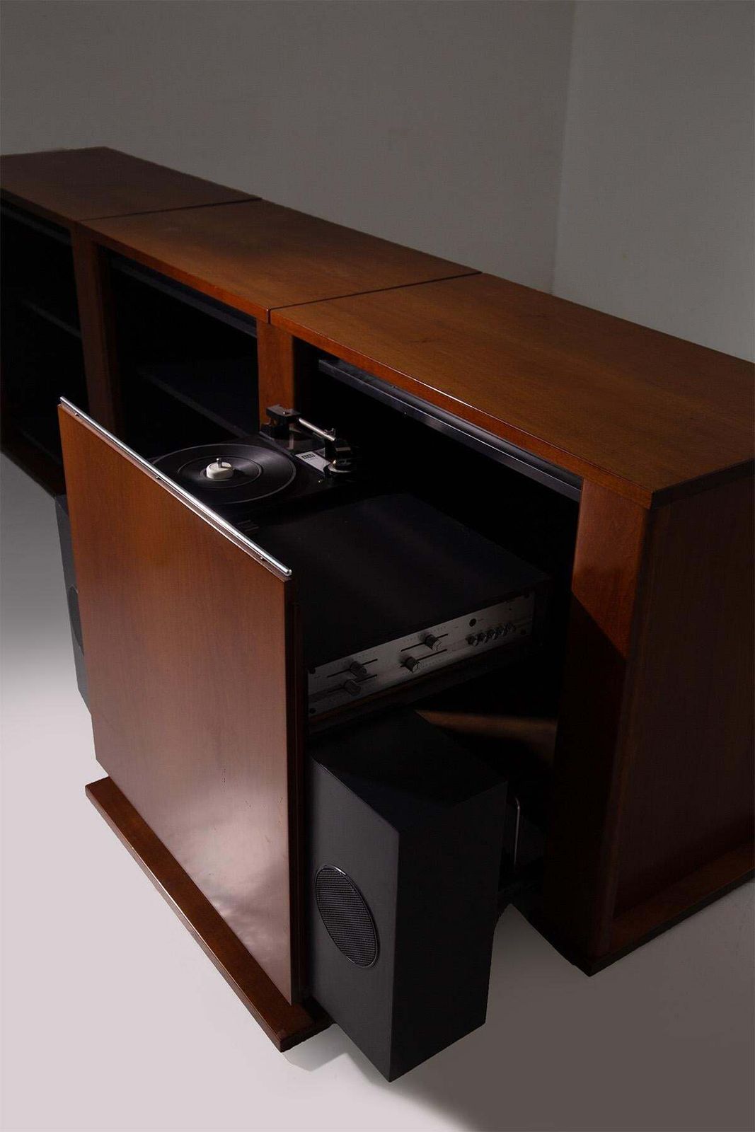 Wooden Sideboard With Built In Turntable photo furniture