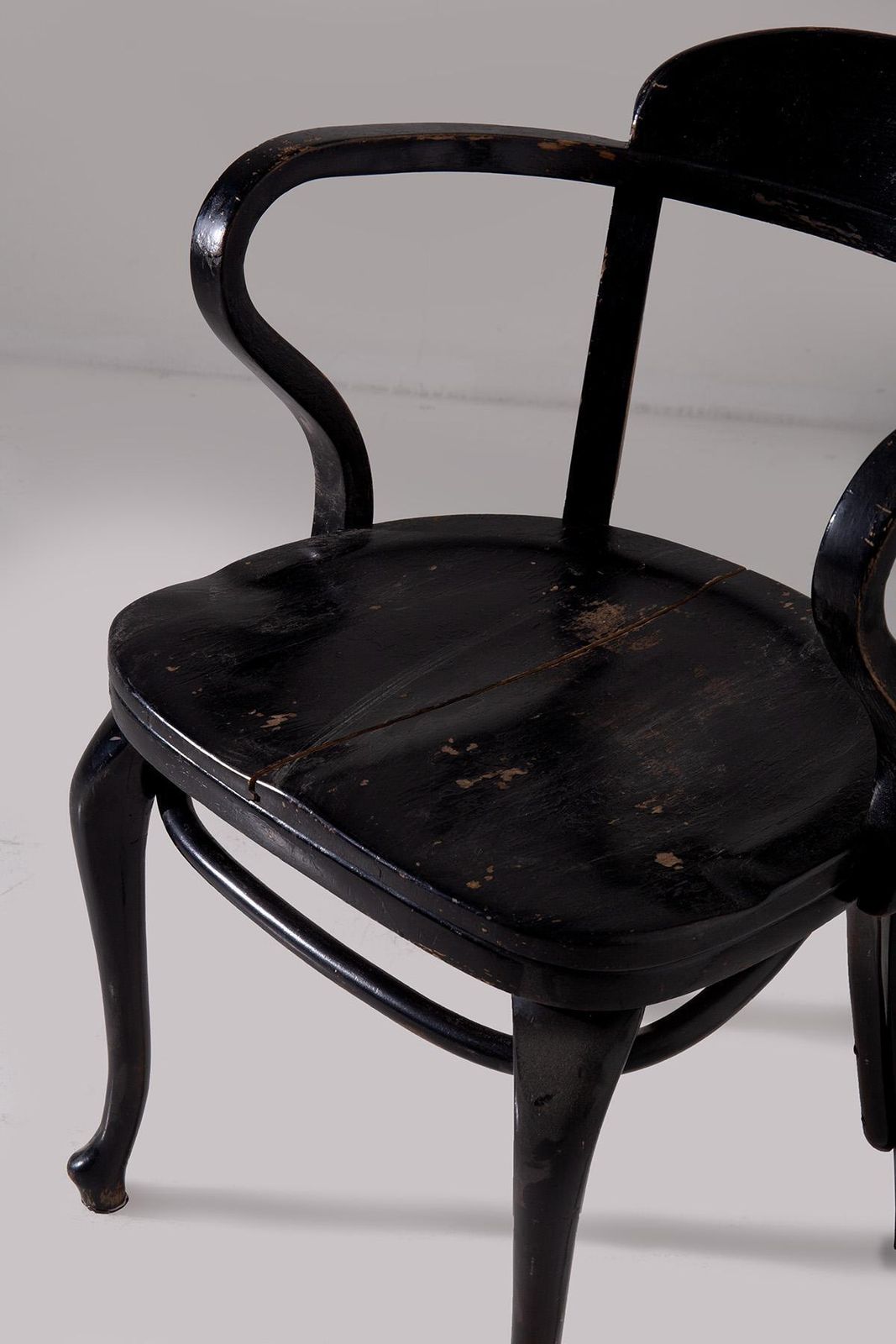 Set Of Three Chairs By Michael Thonet And Art Deco Table photo for sale