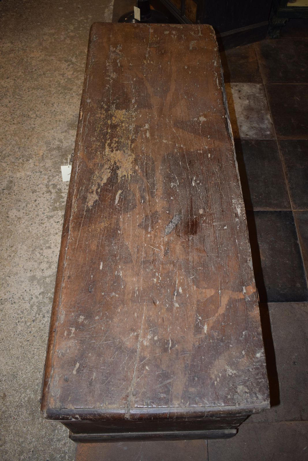 17th Century Antique French Oak Trunk From The Gothic Period photo for sale