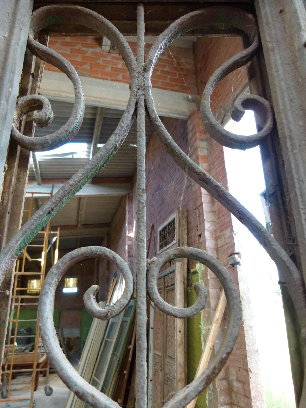 photo for sale 19th Century Wooden Double Front Door In Art Nouveau Style