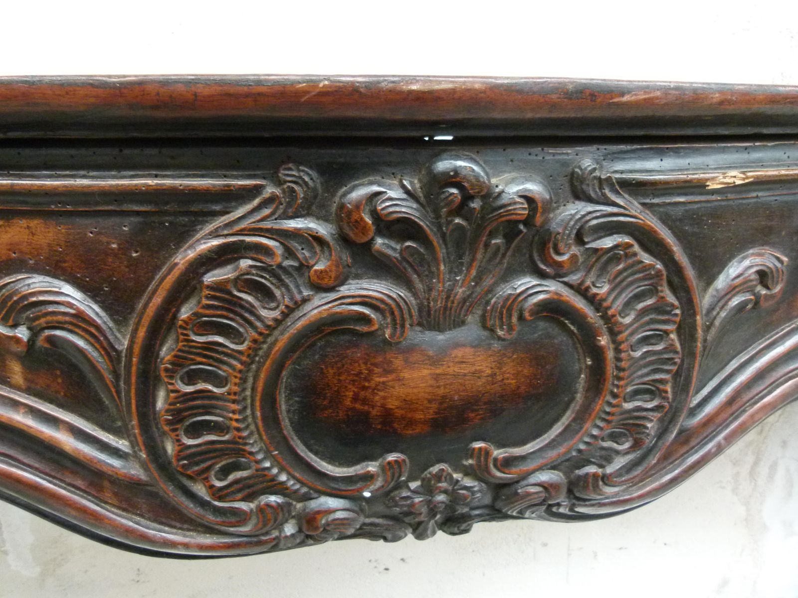1947.0 Louis XVI Style Wooden Carved Fireplace Mantel photo