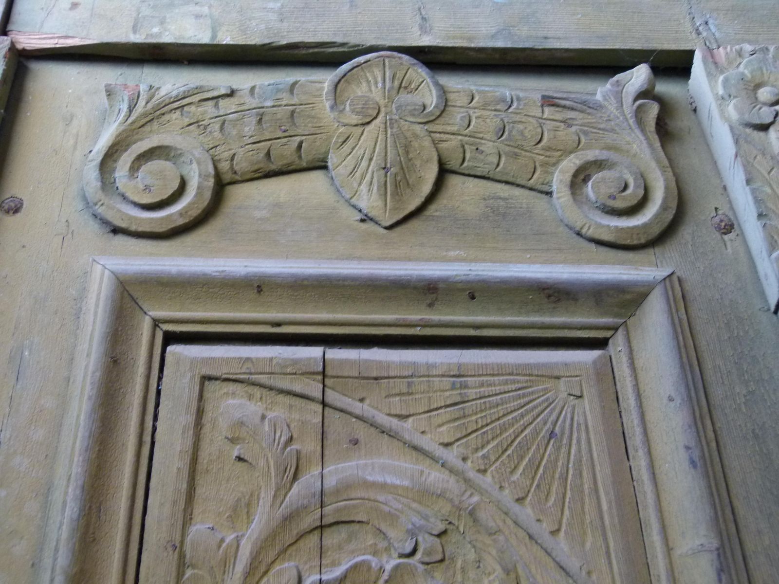19th Century Wooden Double Front Door In Art Nouveau Style photo 5309.0