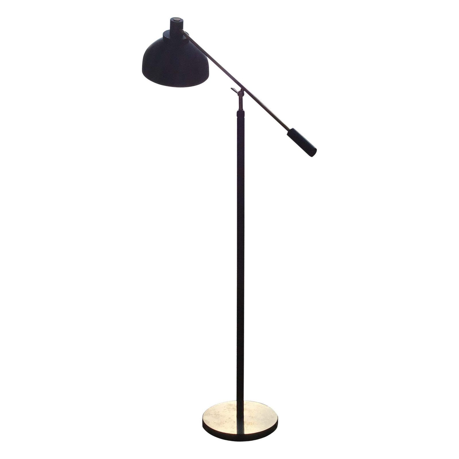 Stilnovo Floor Lamp Adjustable Marbre Brass Metal 1950 Italy