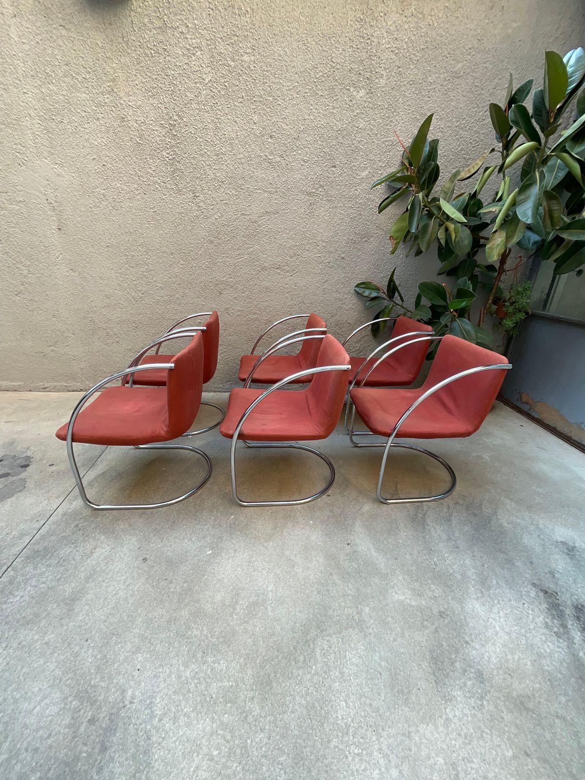 Giovanni Offredi   Saporiti   Set 6 Sedie Mod. Lens   Made In Italy 1960. photo buy