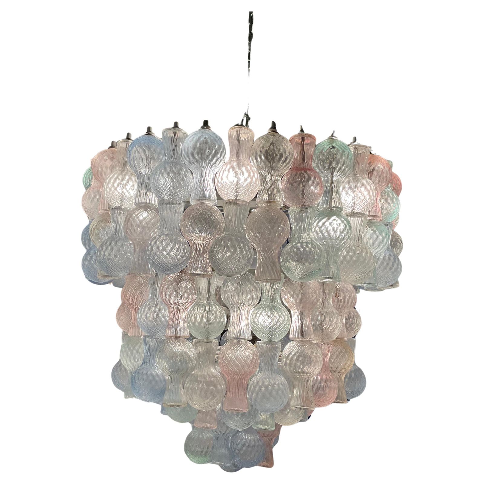 Seguso    Chandelier Murano Glass   Made In Italy 1950.