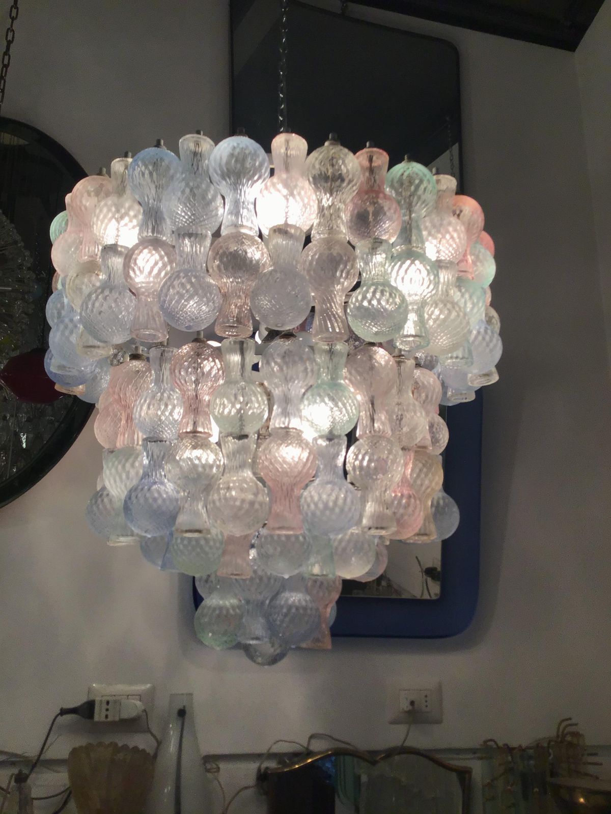 photo furniture Seguso    Chandelier Murano Glass   Made In Italy 1950.