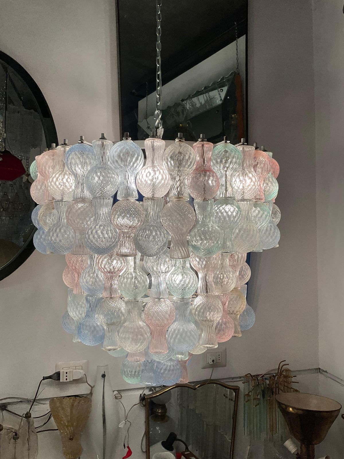 photo for sale Seguso    Chandelier Murano Glass   Made In Italy 1950.