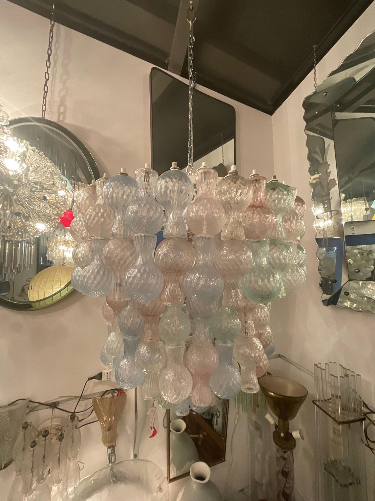 11265.0 Seguso    Chandelier Murano Glass   Made In Italy 1950. photo