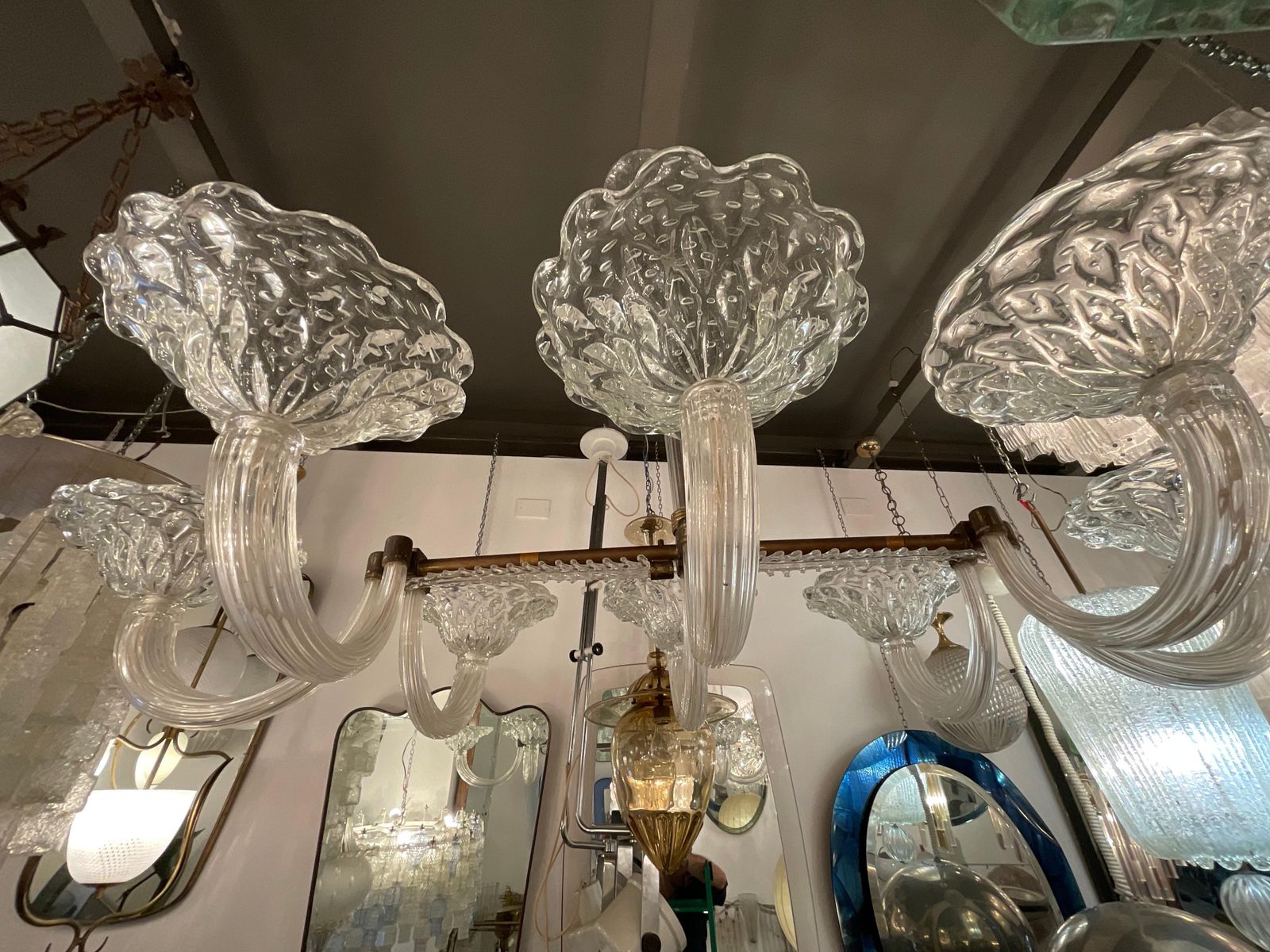 Barovier & Toso   Lampadario 8 Luci, Murano Italia 1940. photo Lighting