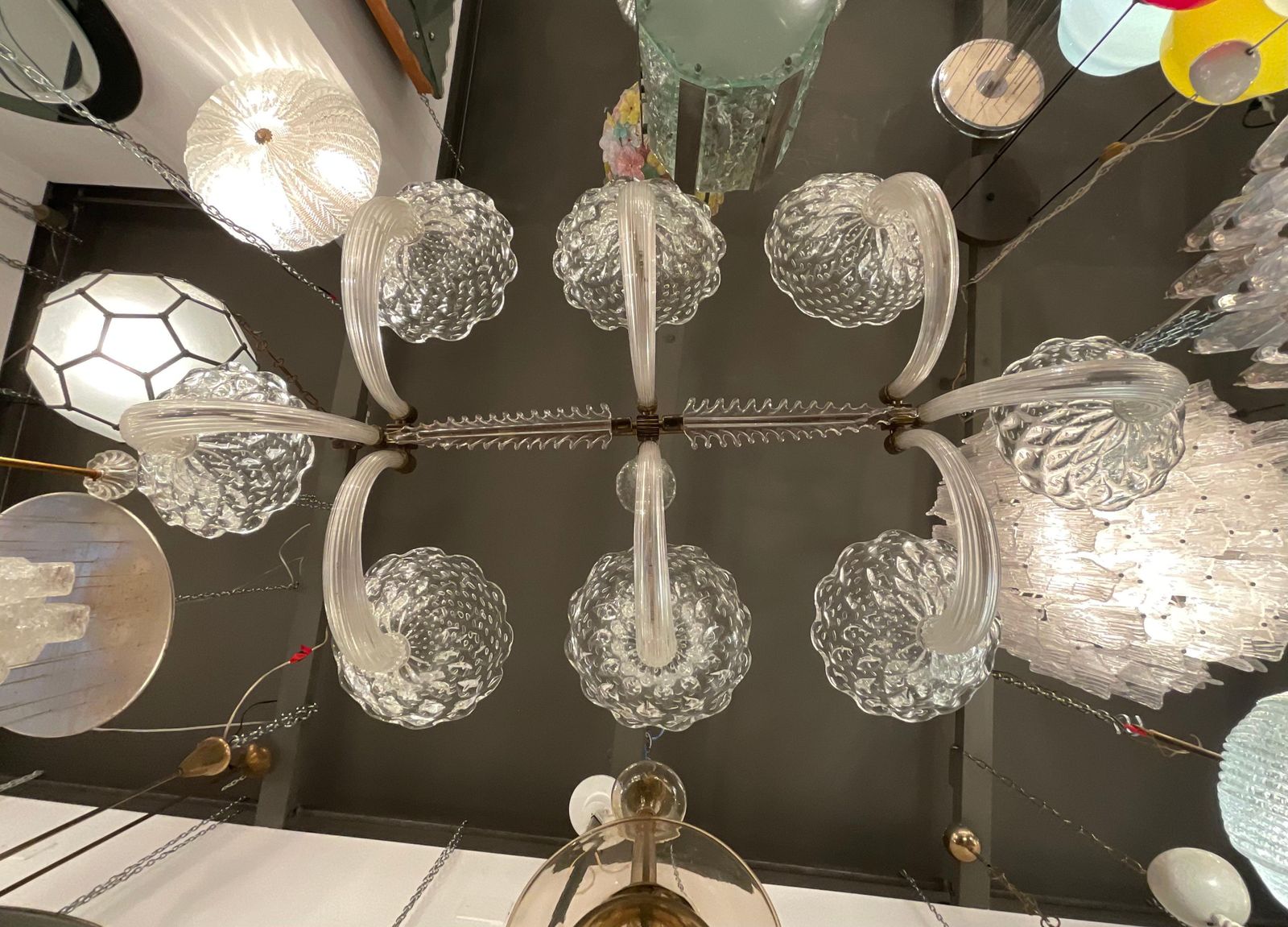 Barovier & Toso   Lampadario 8 Luci, Murano Italia 1940. photo buy