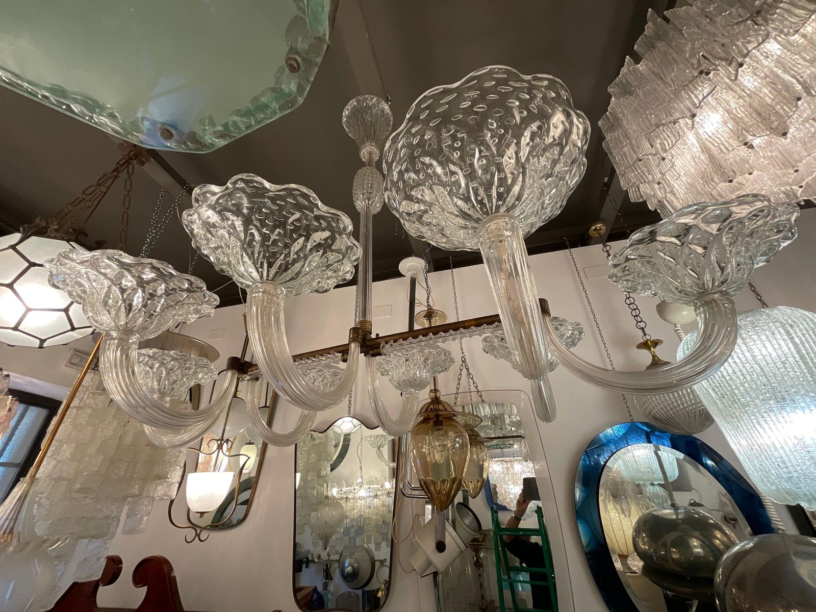 photo for sale Barovier & Toso   Lampadario 8 Luci, Murano Italia 1940.