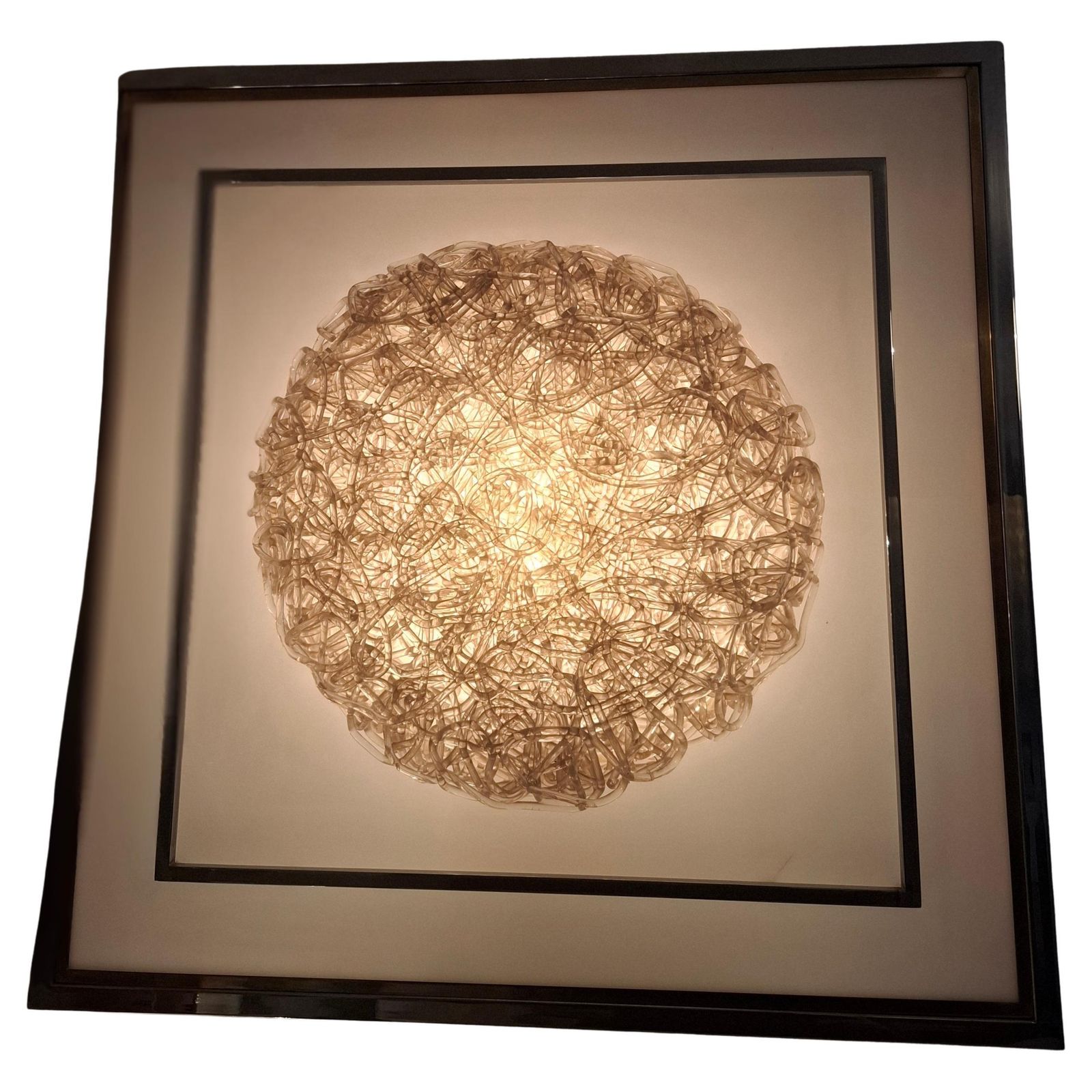 #Spaghettata#Goffredo Reggiani Applique Metal Crome Perspex 1970 Italy
