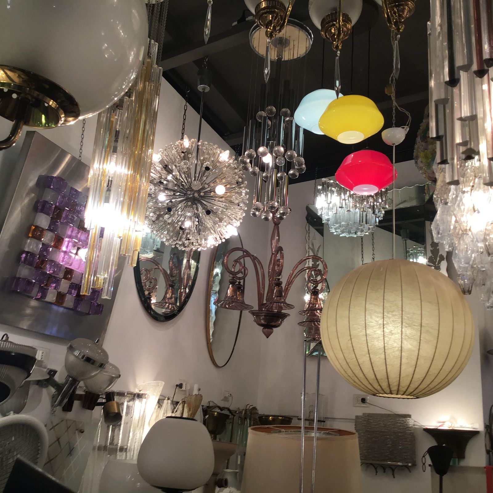 Flos Achille And Piergiacomo Castiglioni Chandelier Cocoon Metal 1960 Italy photo buy