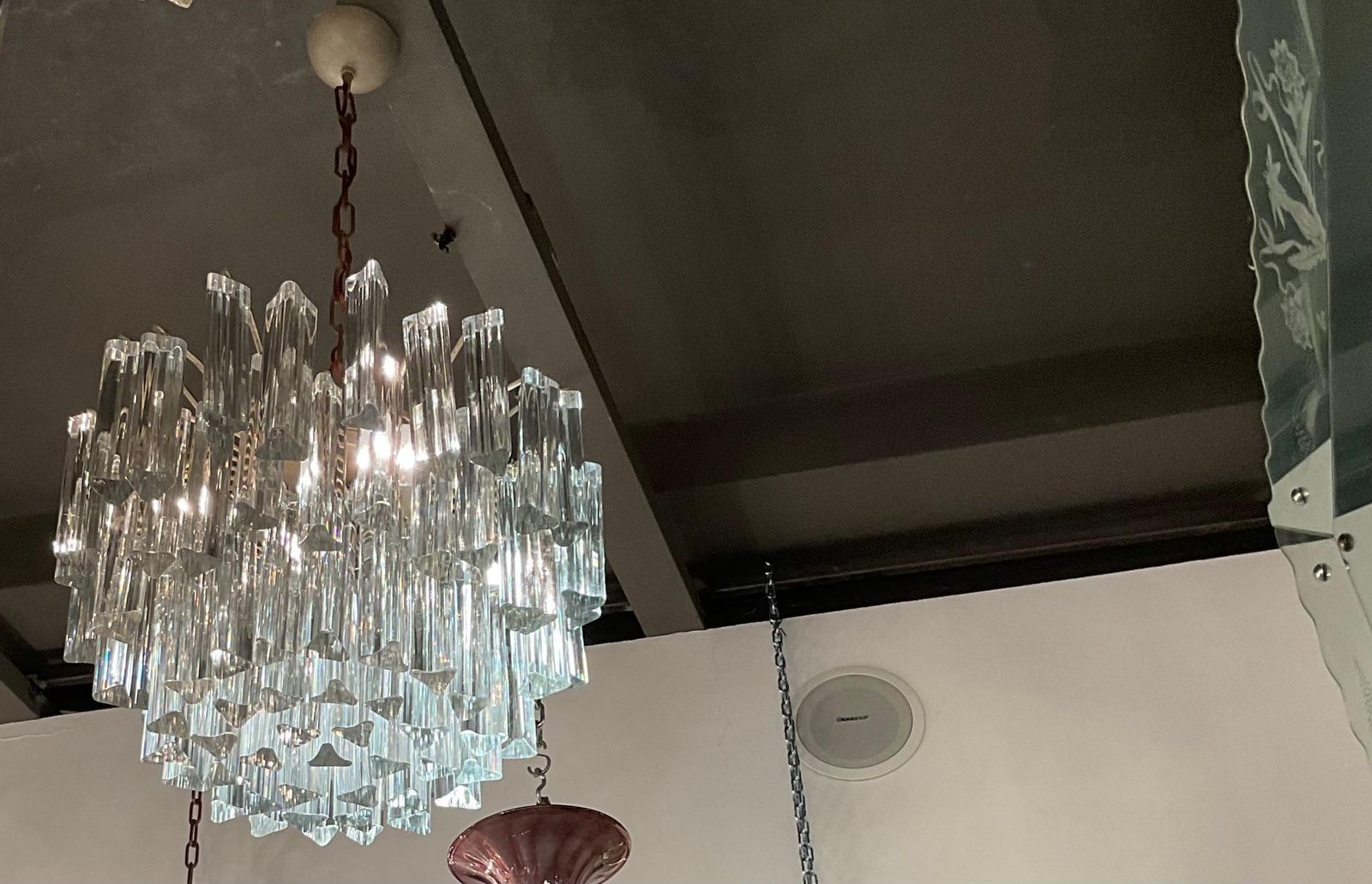 Venini   Trilobi Model Chandelier   Murano Glass   Italy 1950s photo Lighting