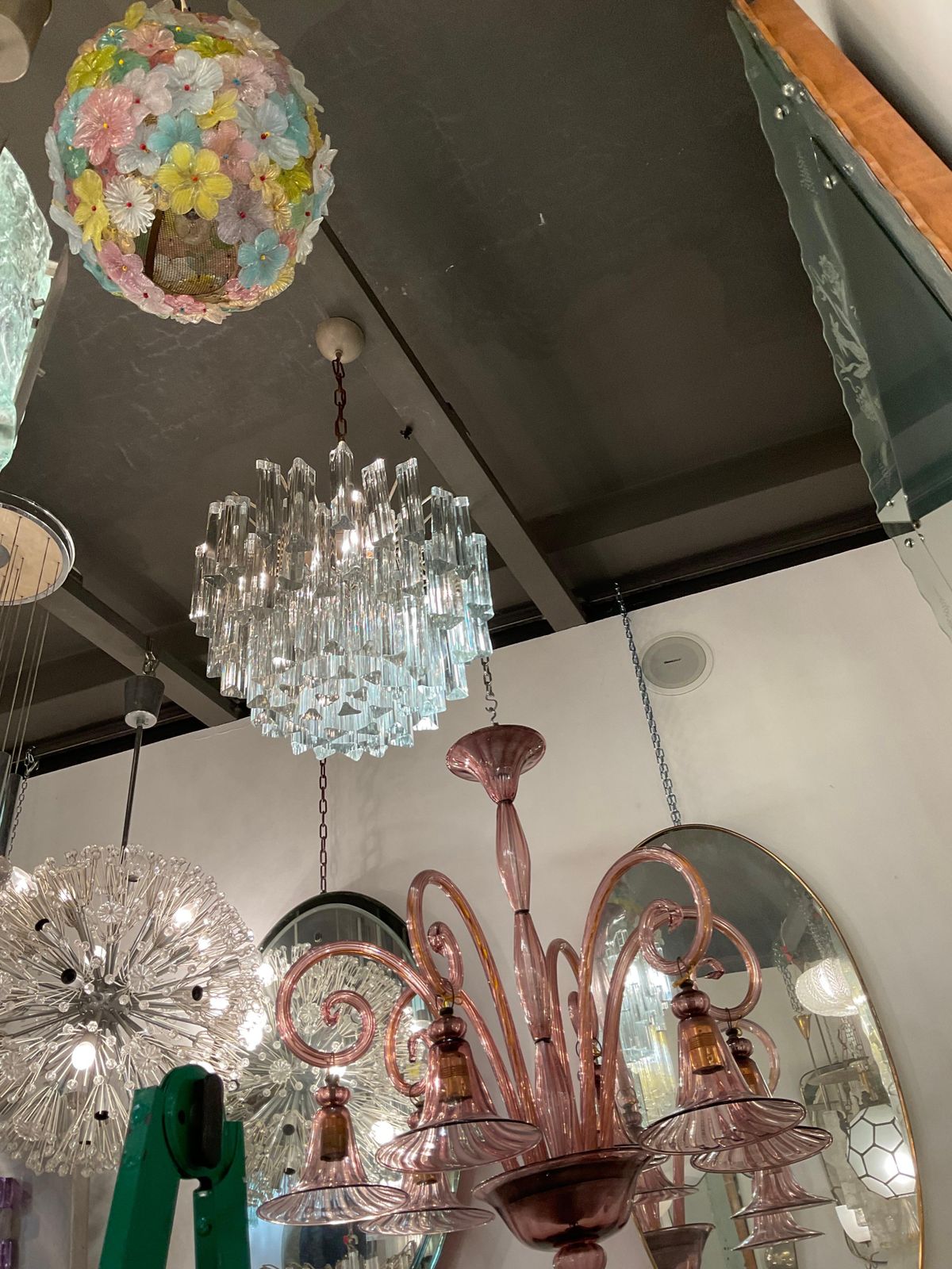 photo for sale Venini   Trilobi Model Chandelier   Murano Glass   Italy 1950s