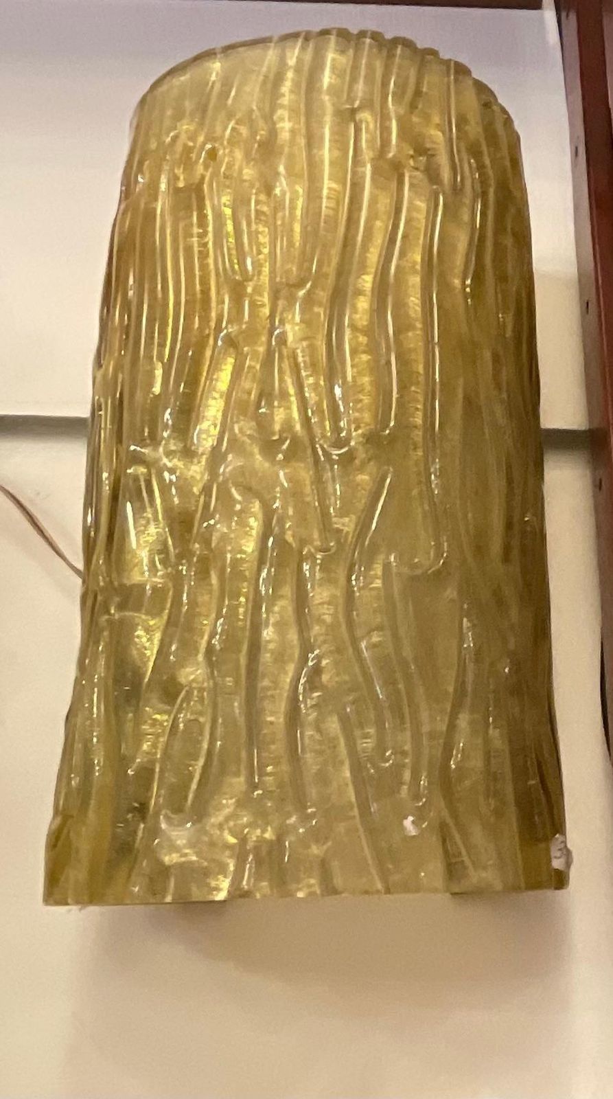 Venini   Toni Zuccheri    Pair Sconces   Gold Murano Glass   Italy 1950. photo buy