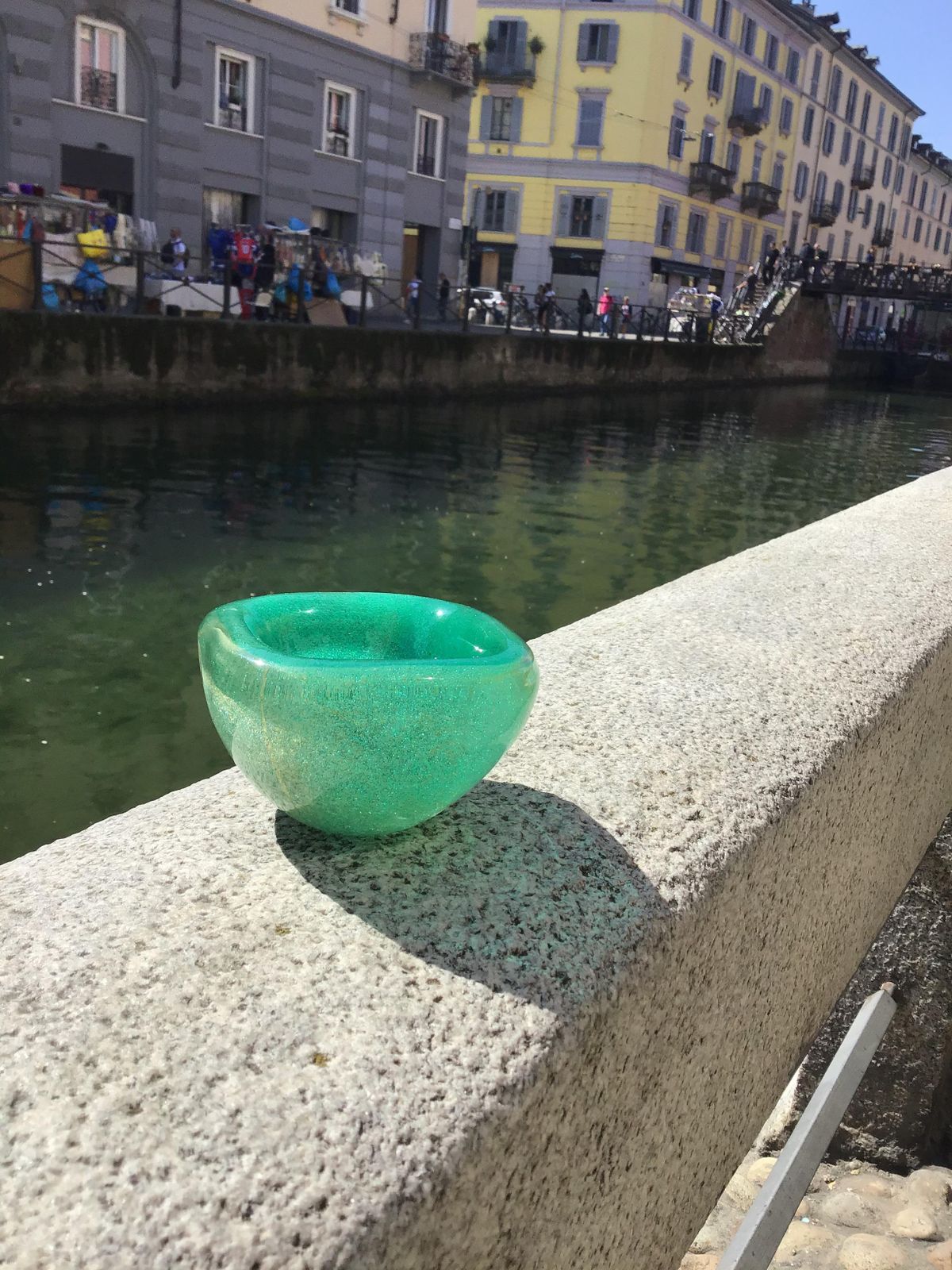 photo for sale Carlo Scarpa Venini Pulegoso Vetro Pulegoso Ciottola Inclusions Gold 1940 Italy