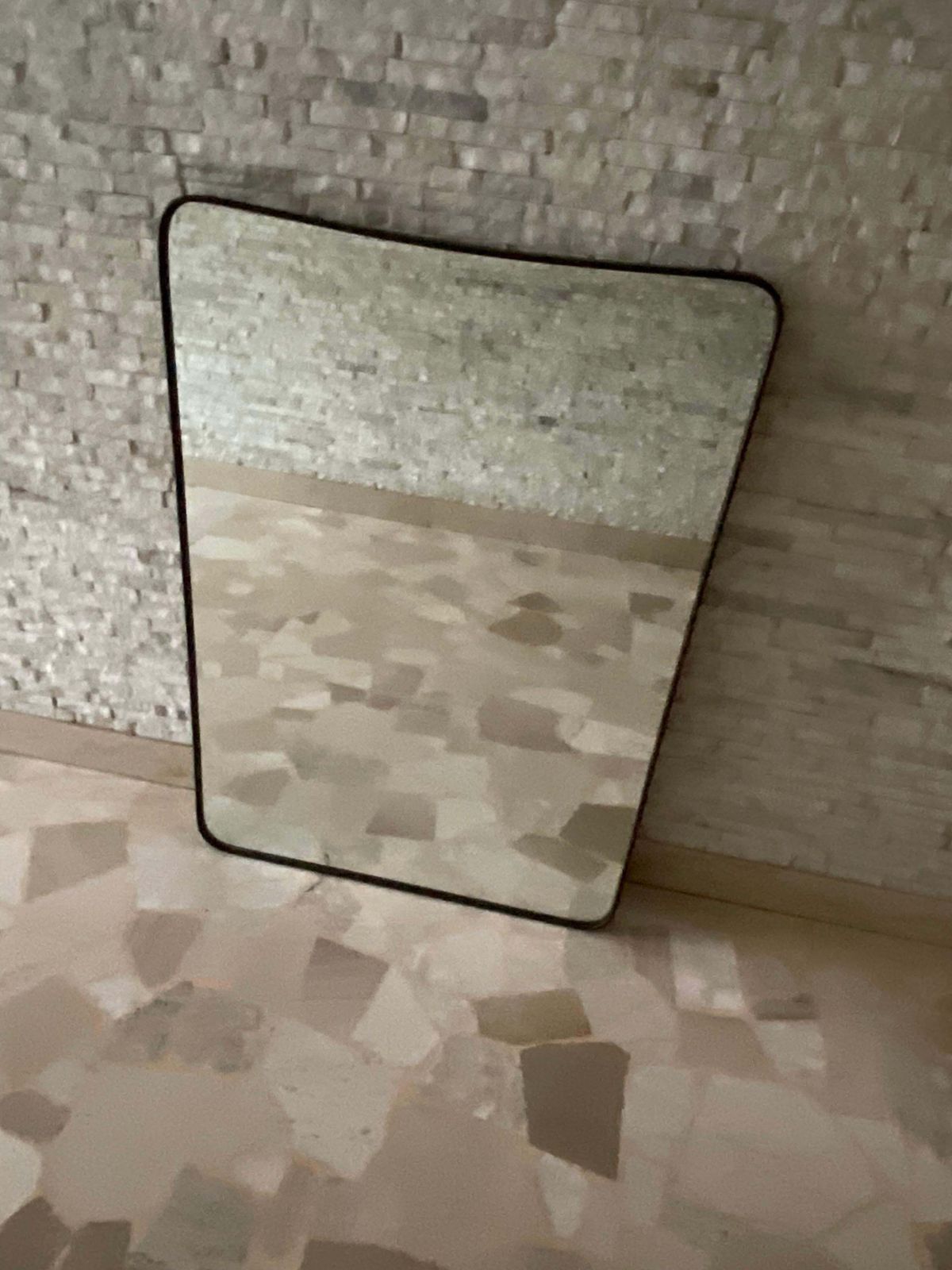 Gio Ponti   Fontana Arte   Mirror With Brass Frame   Made In Italy 1950s photo 3716.0