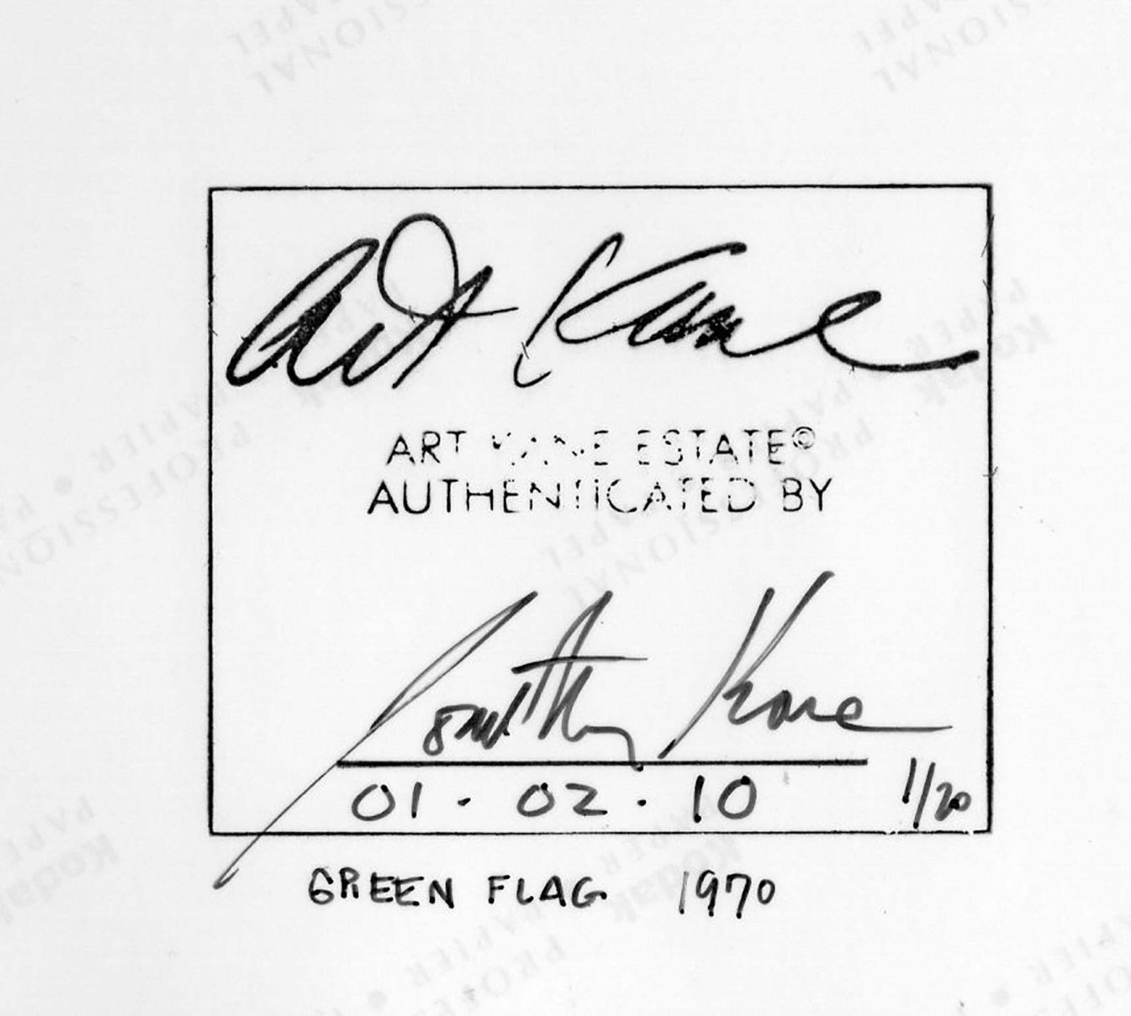 Art Kane C Print Art Kane   Estate Green Flag, 1970 1970 photo for sale