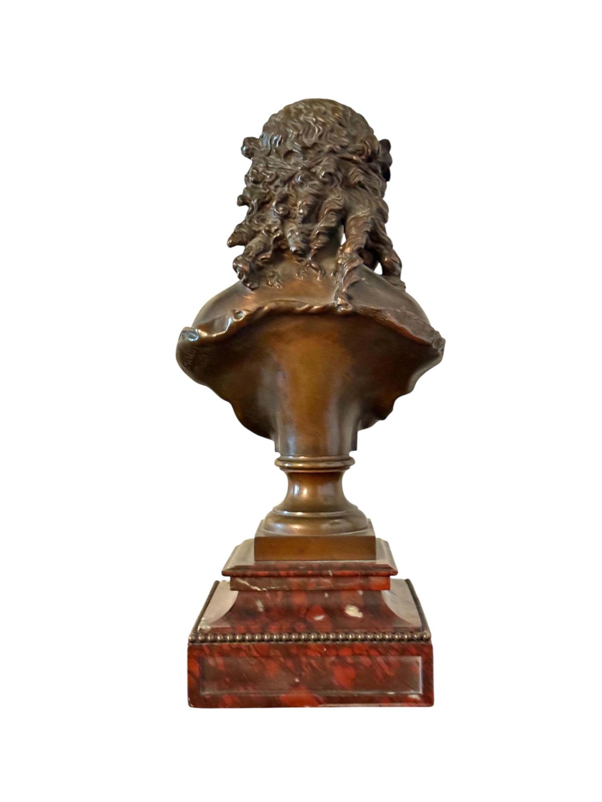 19th Century Bronze Bust By Mathurin Moreau On Griotte Marble Base photo 3769.0