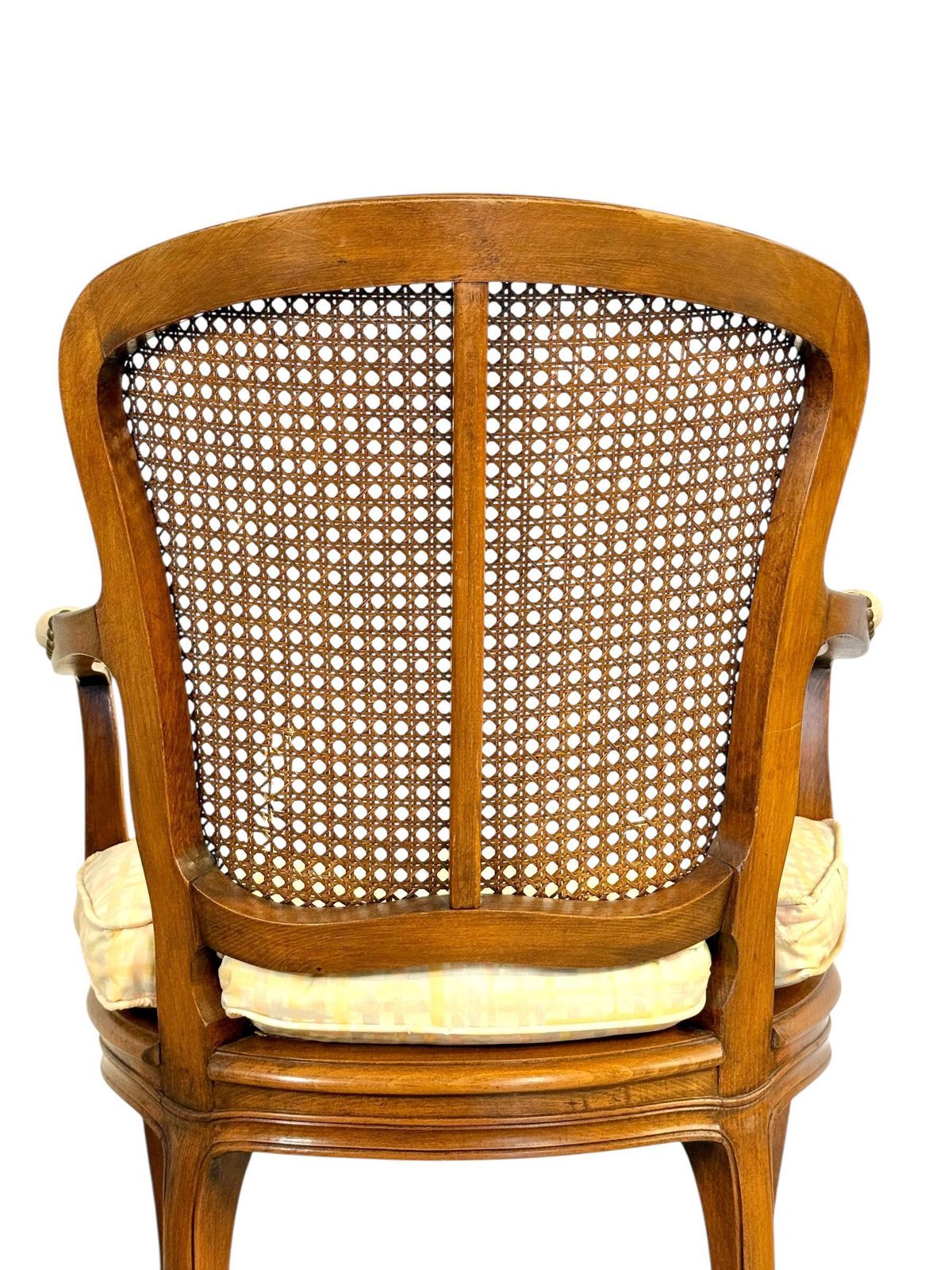 Louis XV Style Caned Armchair In Walnut, France Late 19th Century photo 1468.0