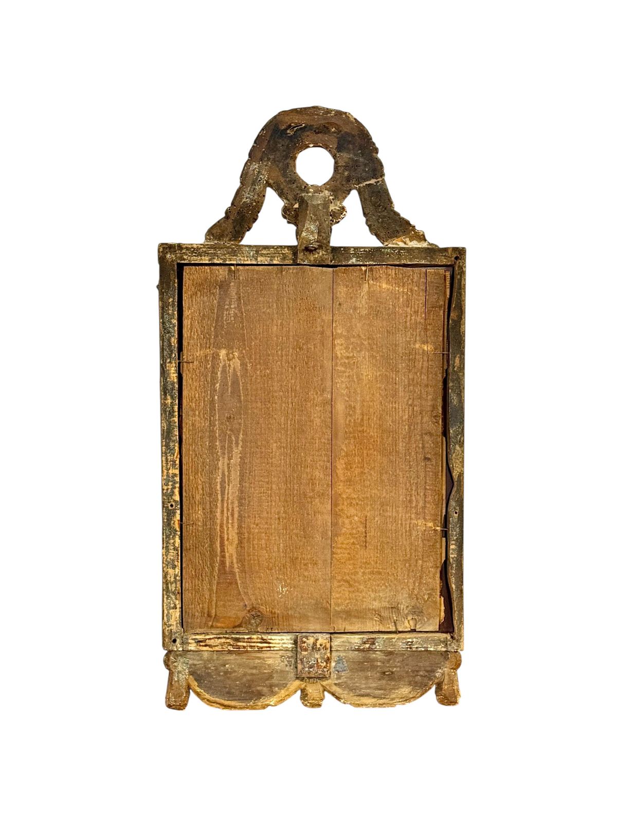 photo vinterior 18th Century Louis XVI Giltwood Mirror With Laurel Crest And Draped Base