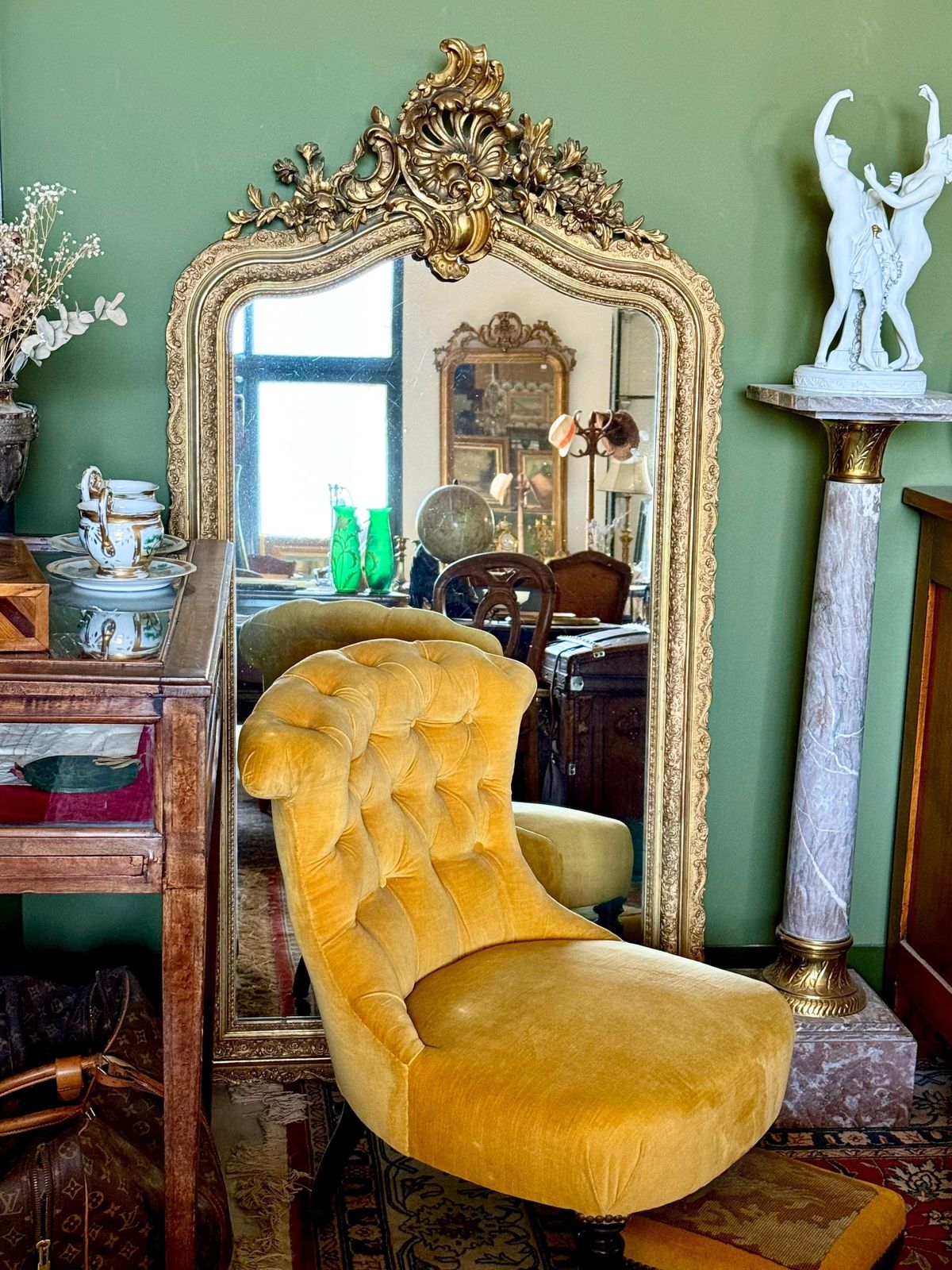 Louis XV Style Giltwood Mirror 19th Century photo for sale