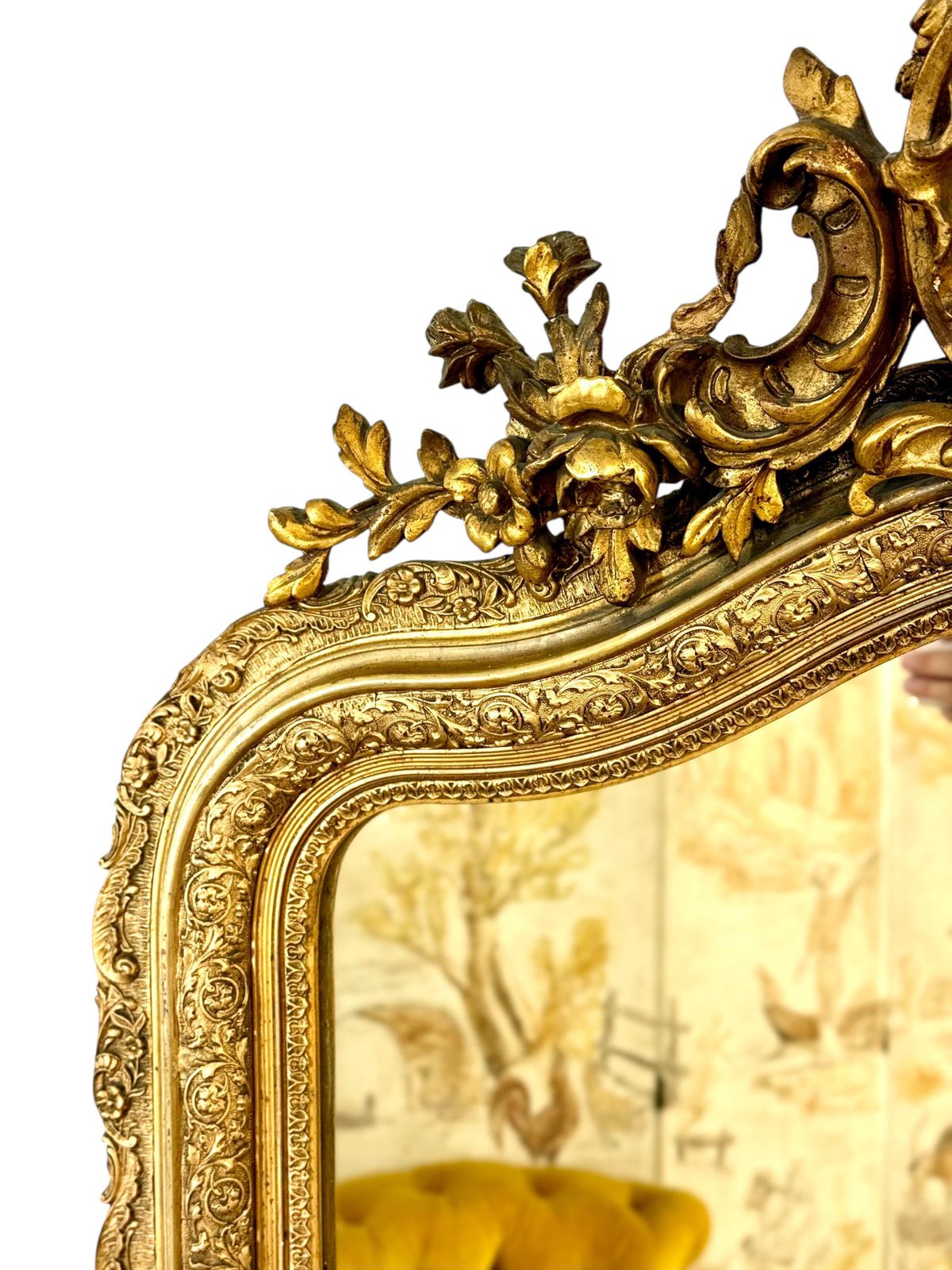Louis XV Style Giltwood Mirror 19th Century photo buy