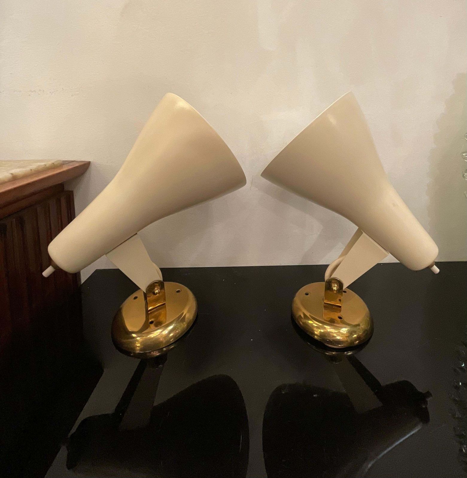 Stilnovo  . Pair Of 1950s Wall Sconces   Made In Italy photo Lighting