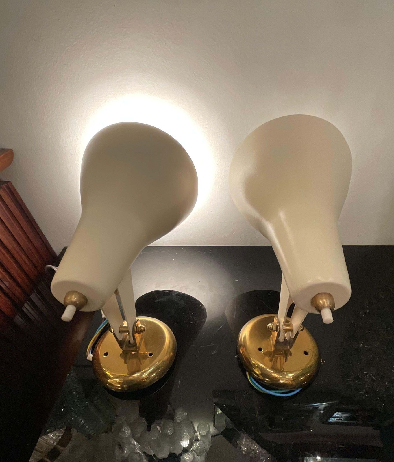 Stilnovo  . Pair Of 1950s Wall Sconces   Made In Italy photo vinterior