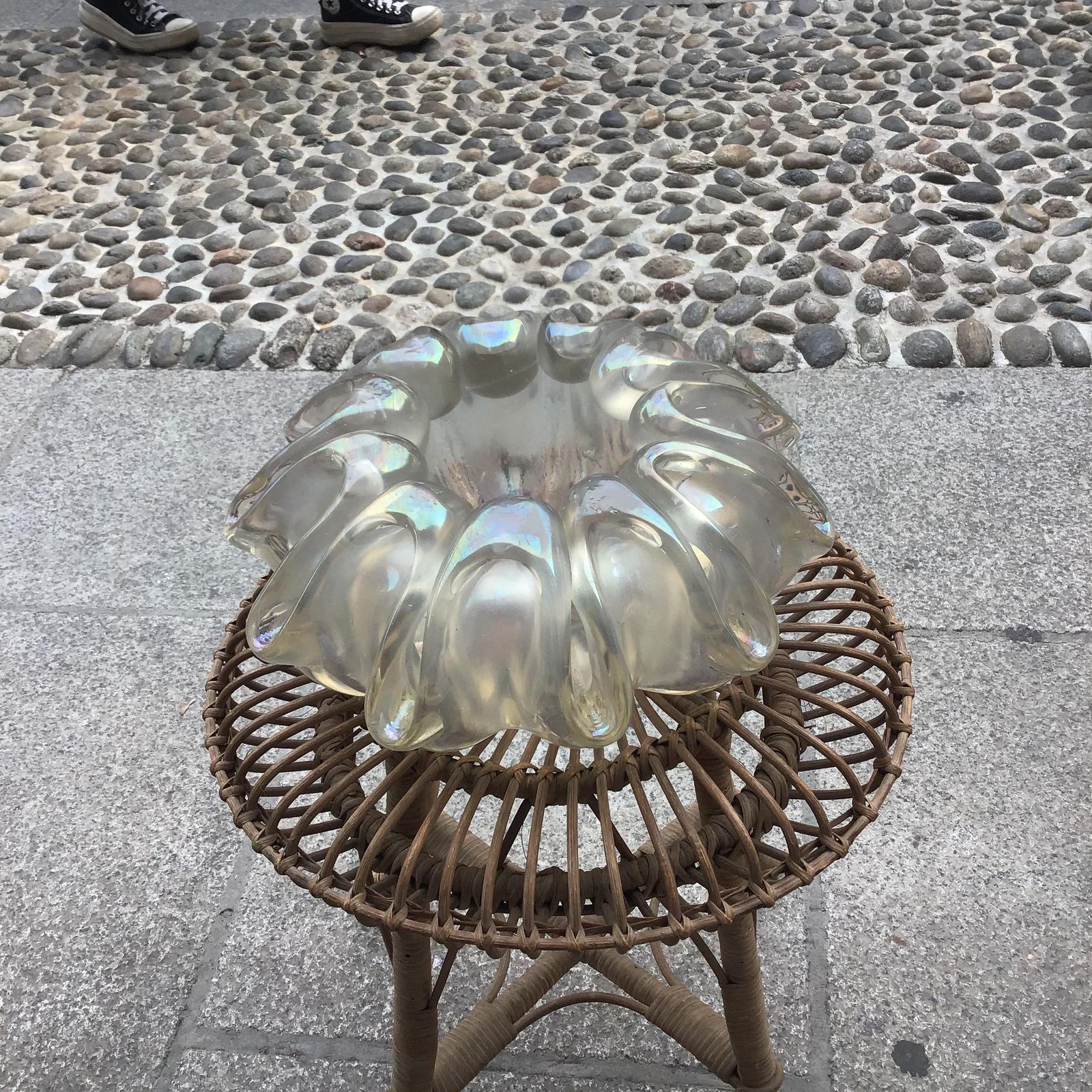 photo buy Barovier And Toso Vase Centerpiece Iridescent Glass 1940 Italy
