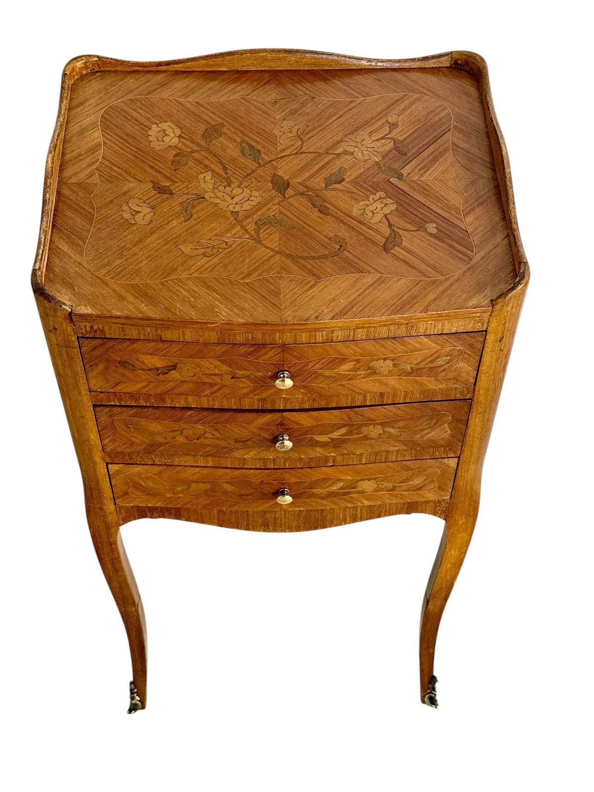 Pair Of Louis XV Style Nightstands With Faux Book Front, 19th Century photo buy
