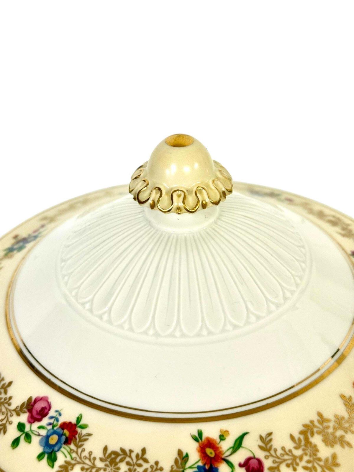 photo vinterior Antique French Limoges Bouillon Bowl By Raynaud & Cie, Swan Mark, C. 1895