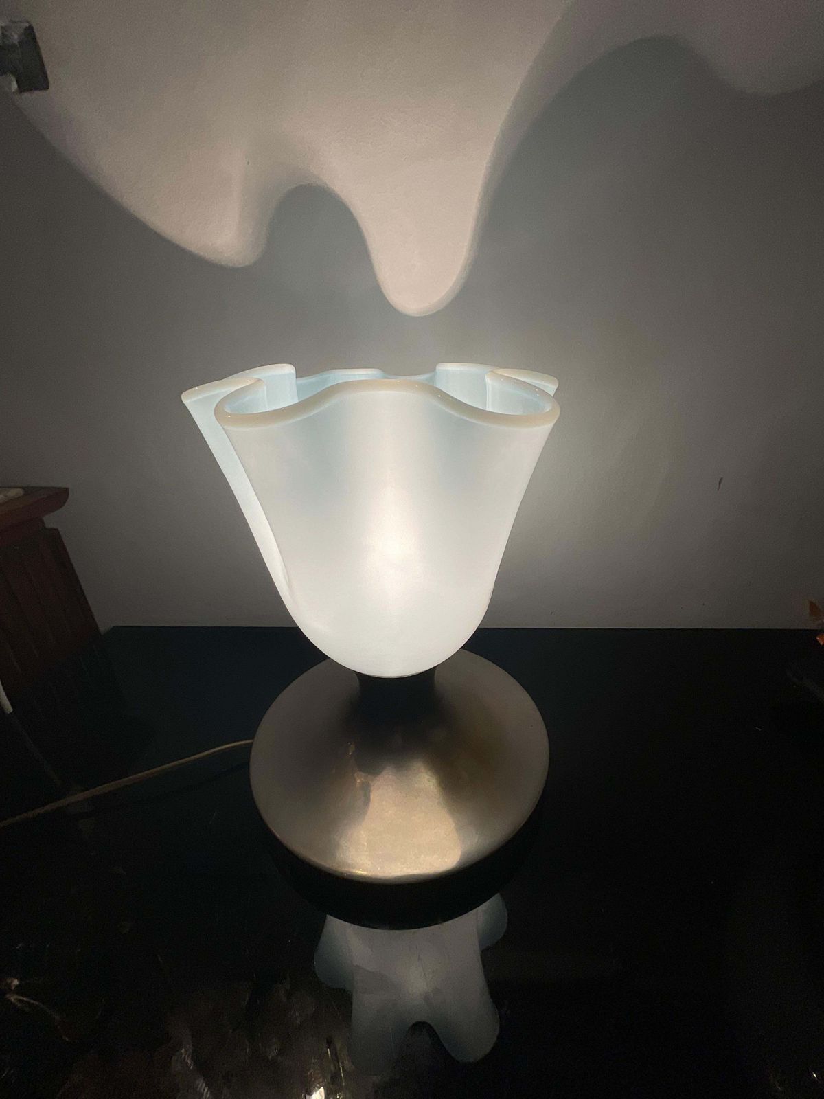 Attribuita A Venini   Lampada Da Tavolo Fazzoletto   Murano 1940 photo buy