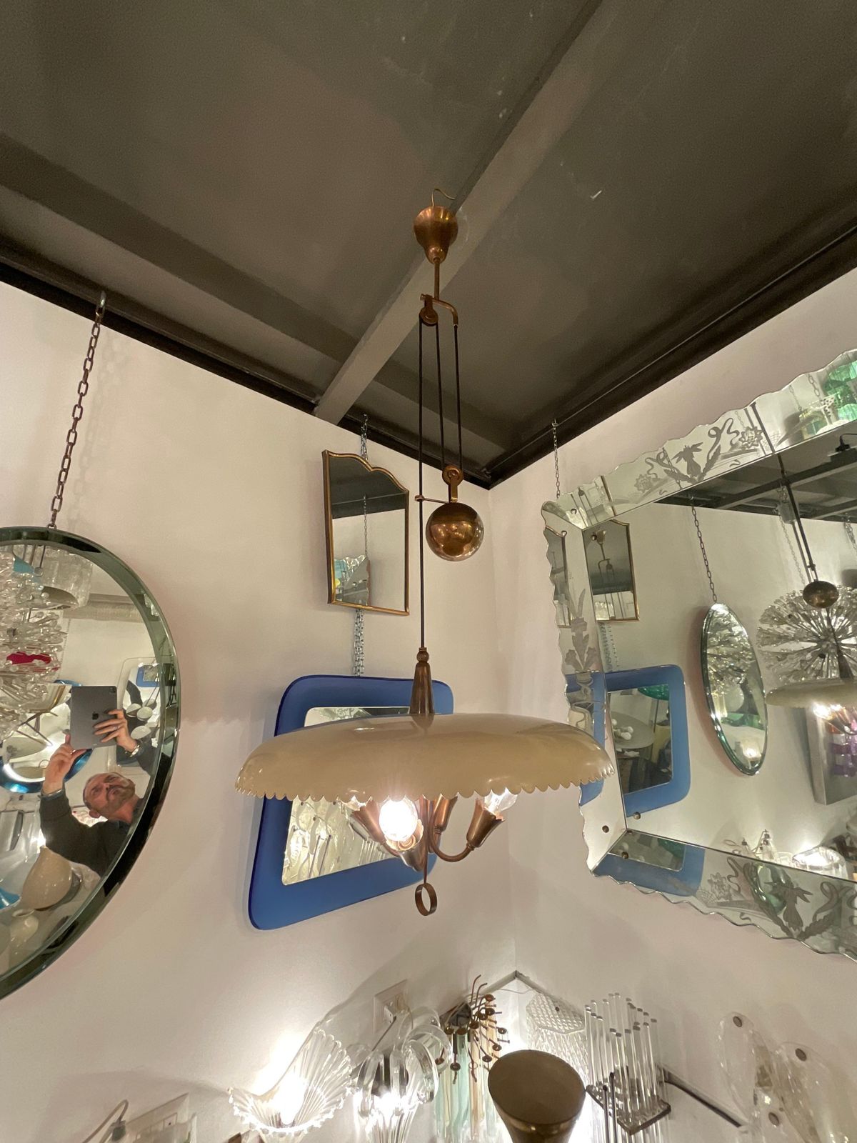 Stilnovo   Up And Down Chandelier   Made In Italy 1950s photo buy